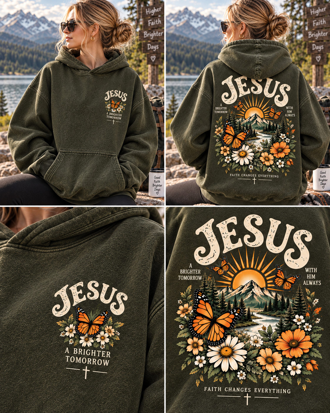 Jesus Faith & Brighter Days Hoodie