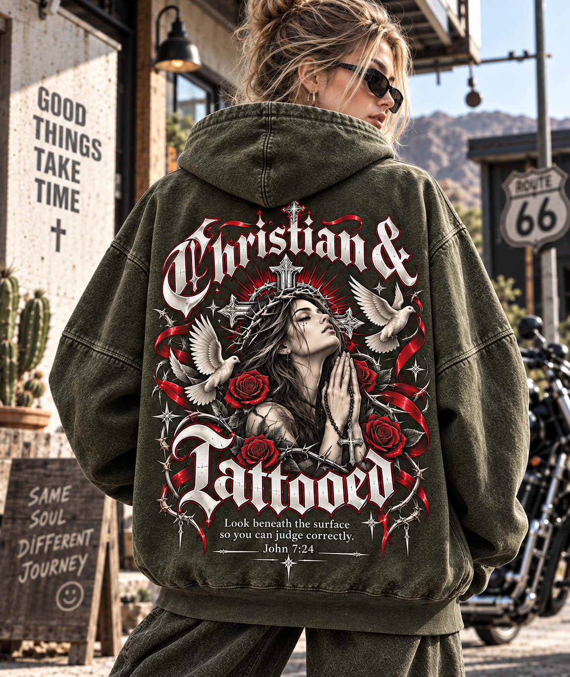 Christian & Tattooed – Vintage Gothic Hoodie
