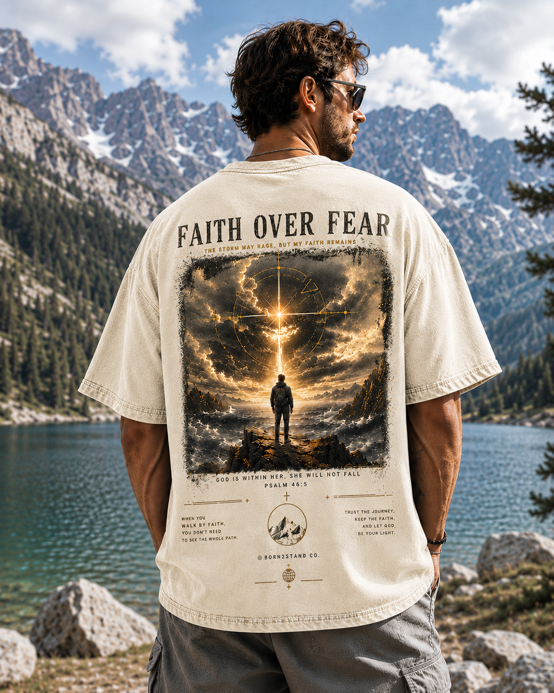 Faith Over Fear Vintage Graphic Tee