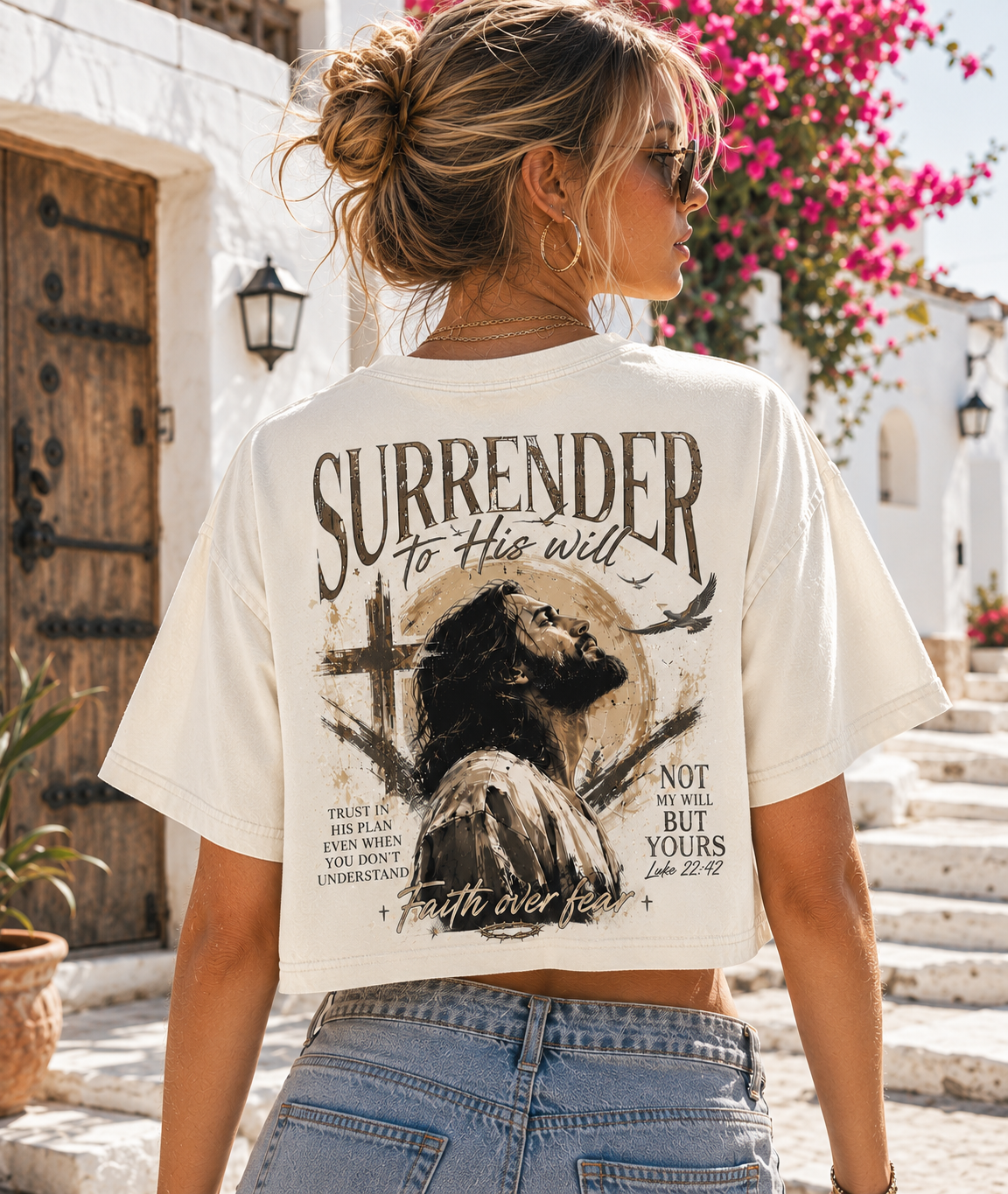 Faith Over Fear Crop Top – Vintage Christian Tee