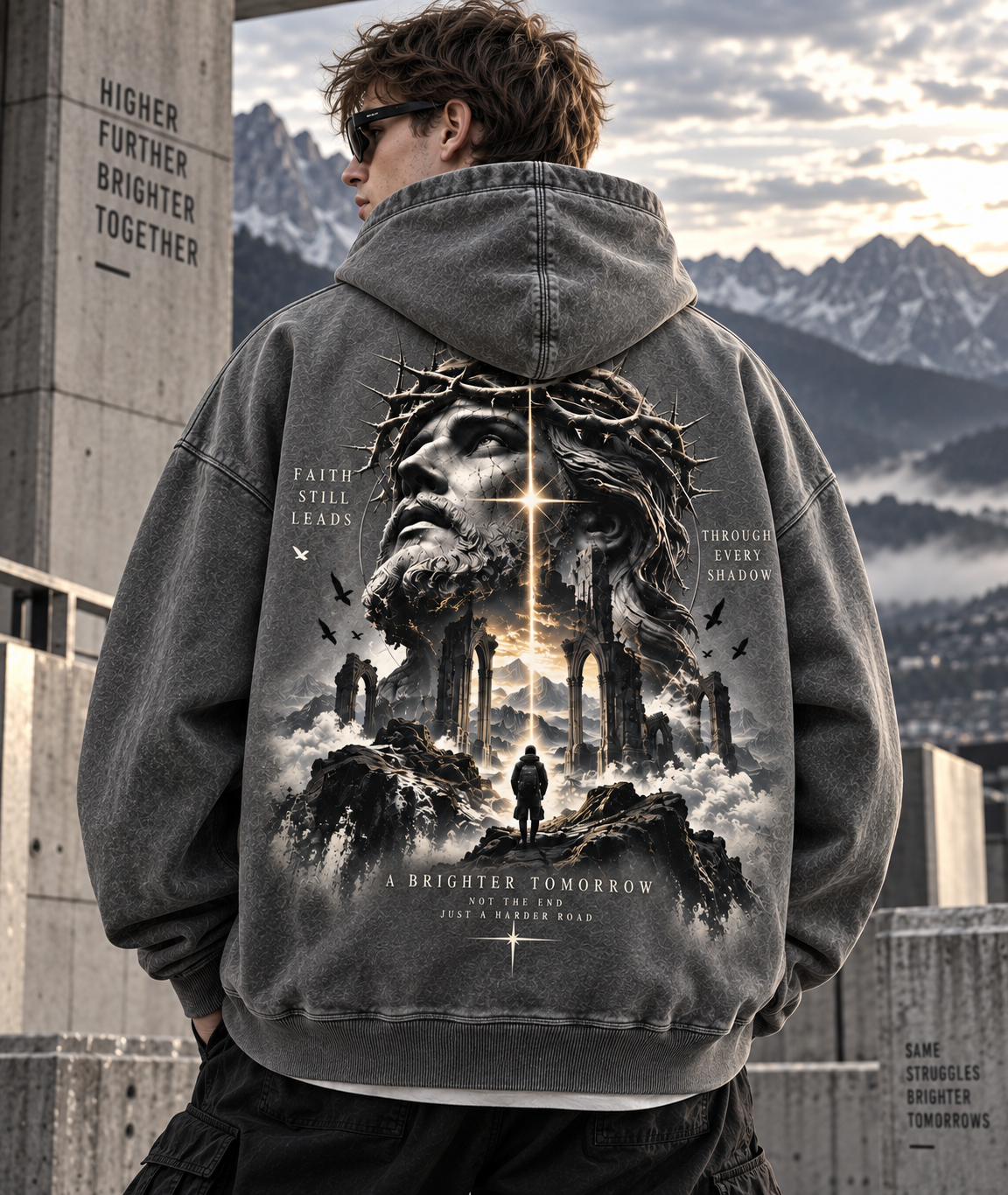 Faith Still Leads – Vintage Mountain Hoodie