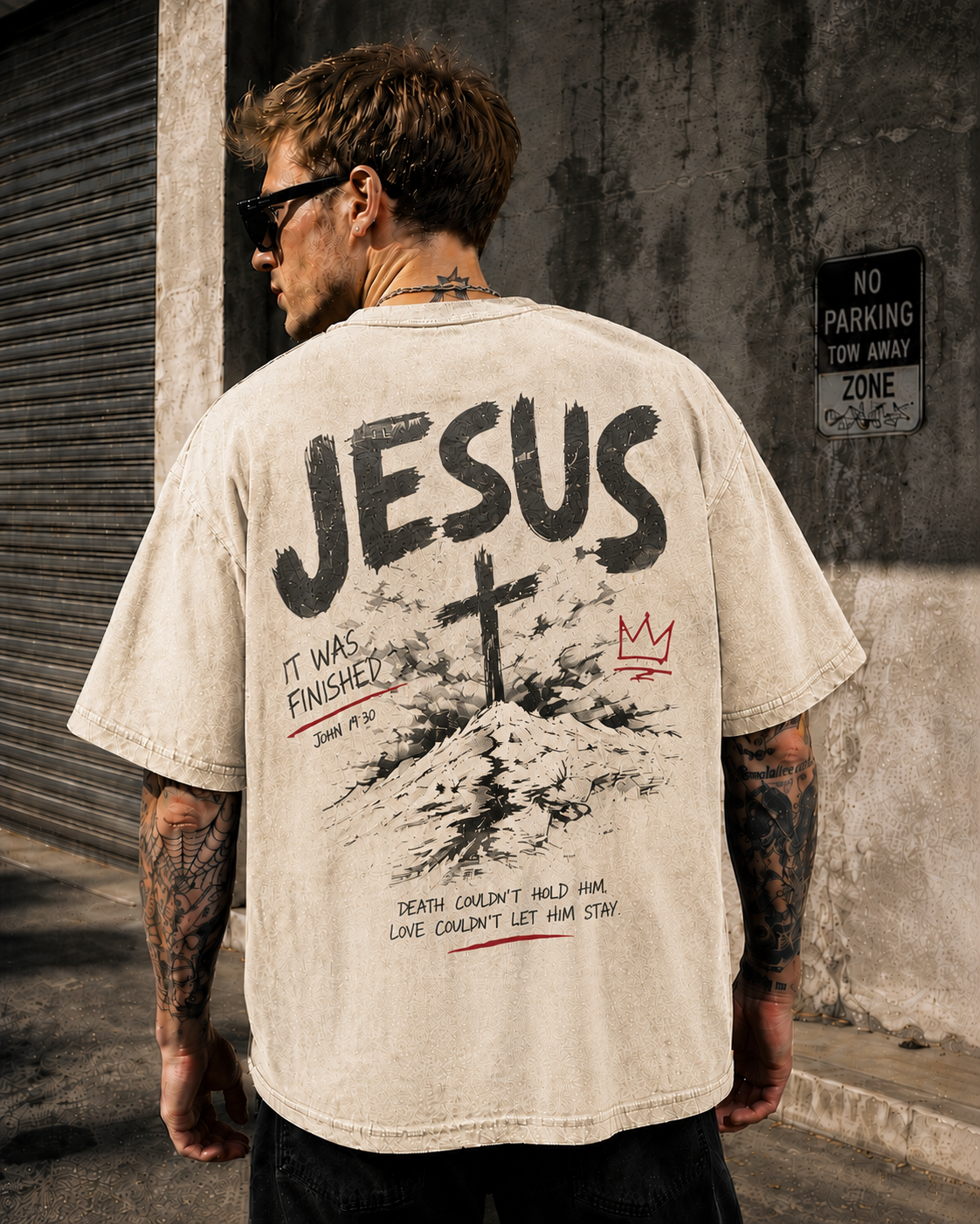 Jesus Vintage Washed Tee – Faith Graphic