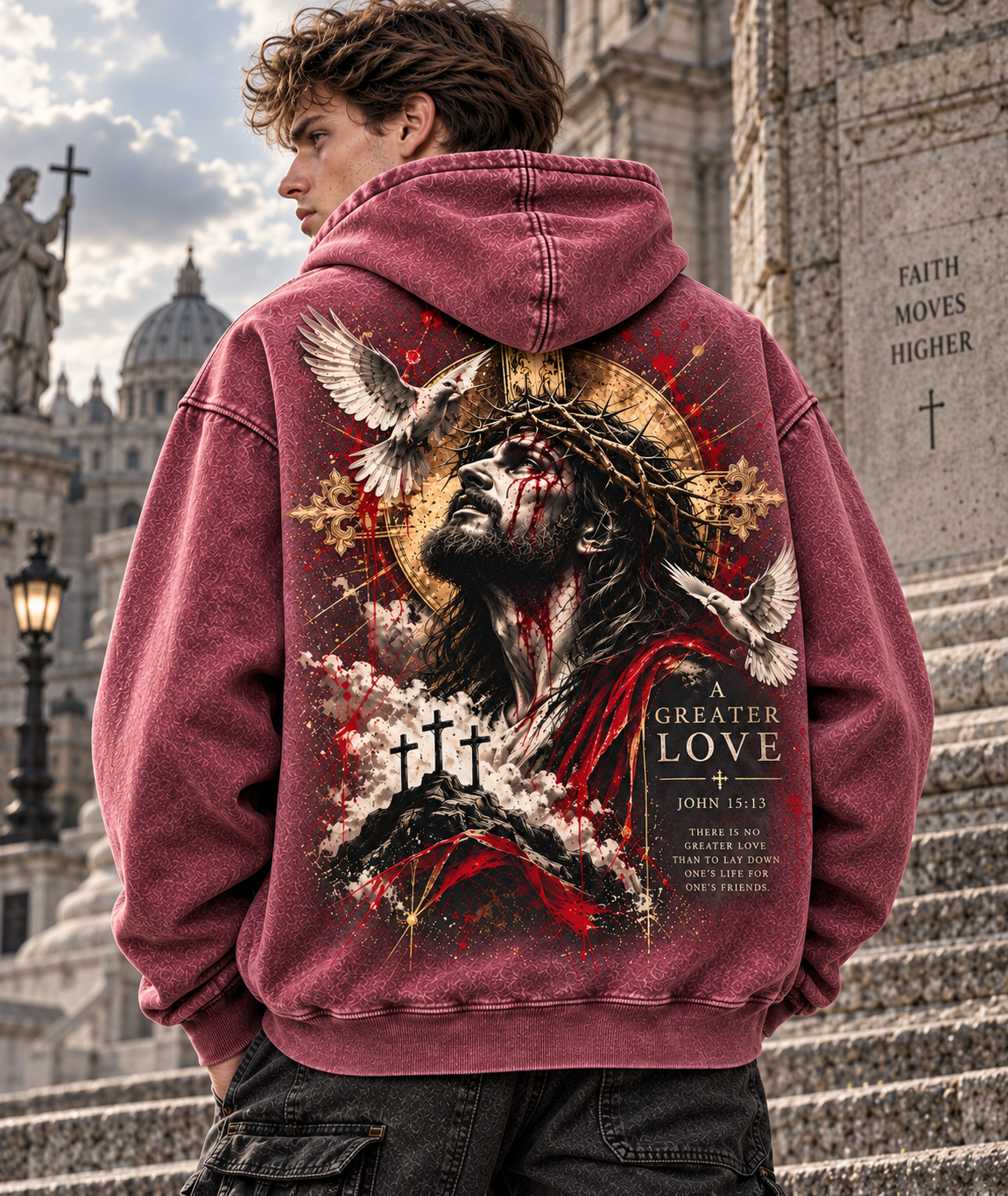 A Greater Love Vintage Hoodie