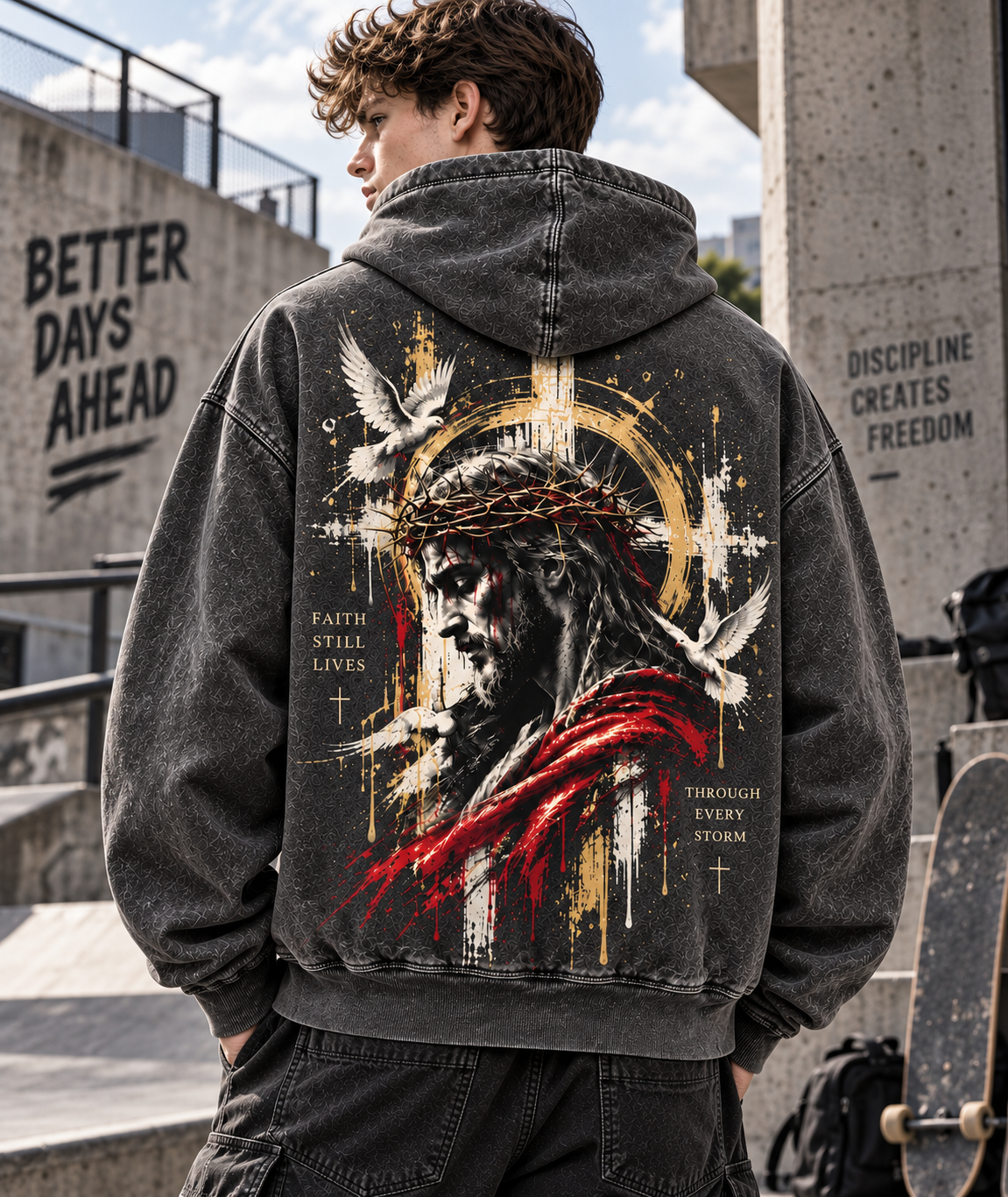Faith Still Lives Hoodie – Vintage Christian Streetwear
