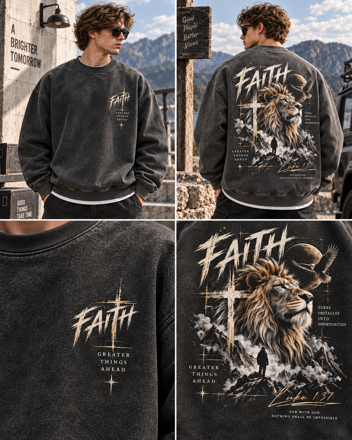 Faith Over Fear – Vintage Faith Sweatshirt