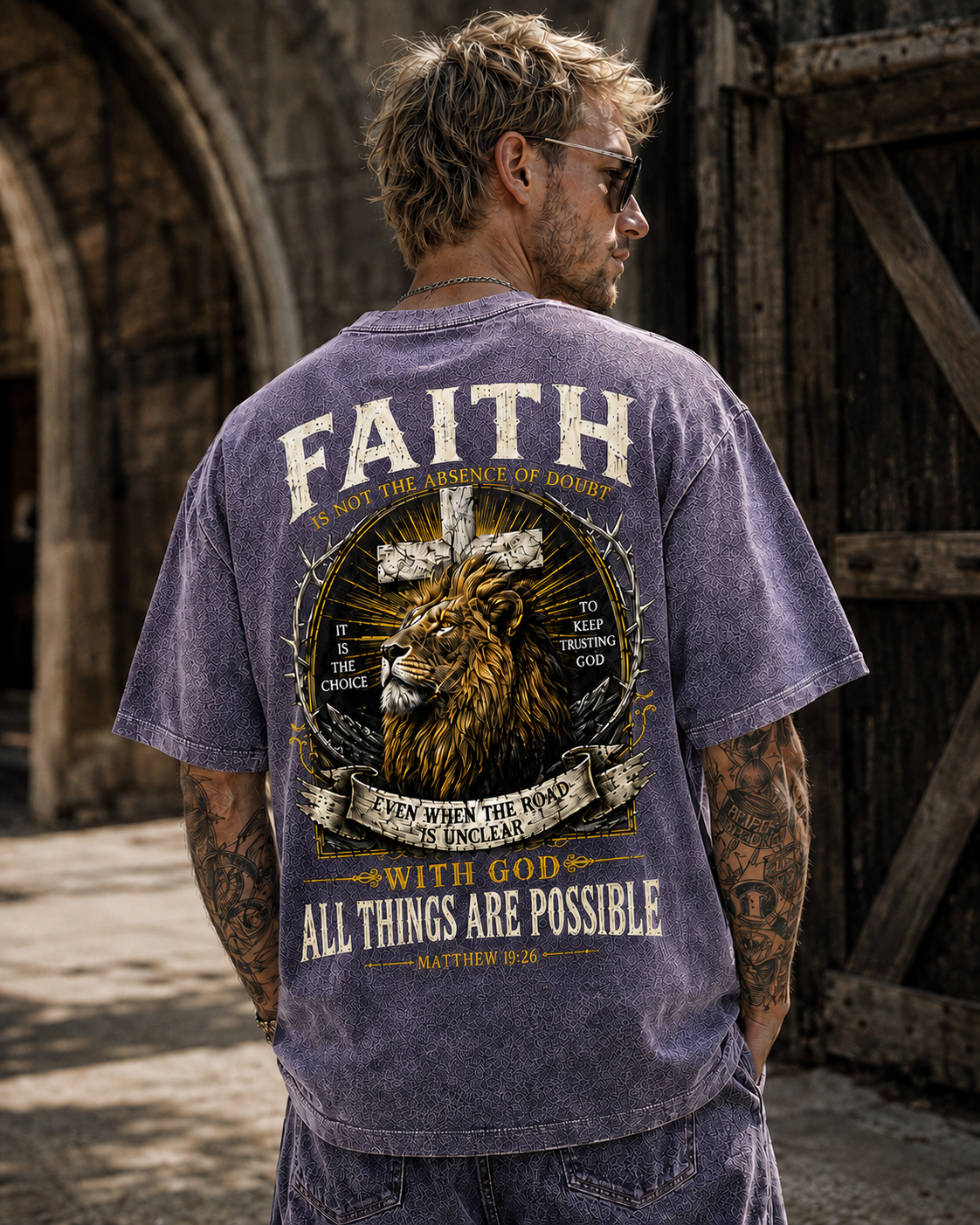 Faith Lion Cross T-Shirt