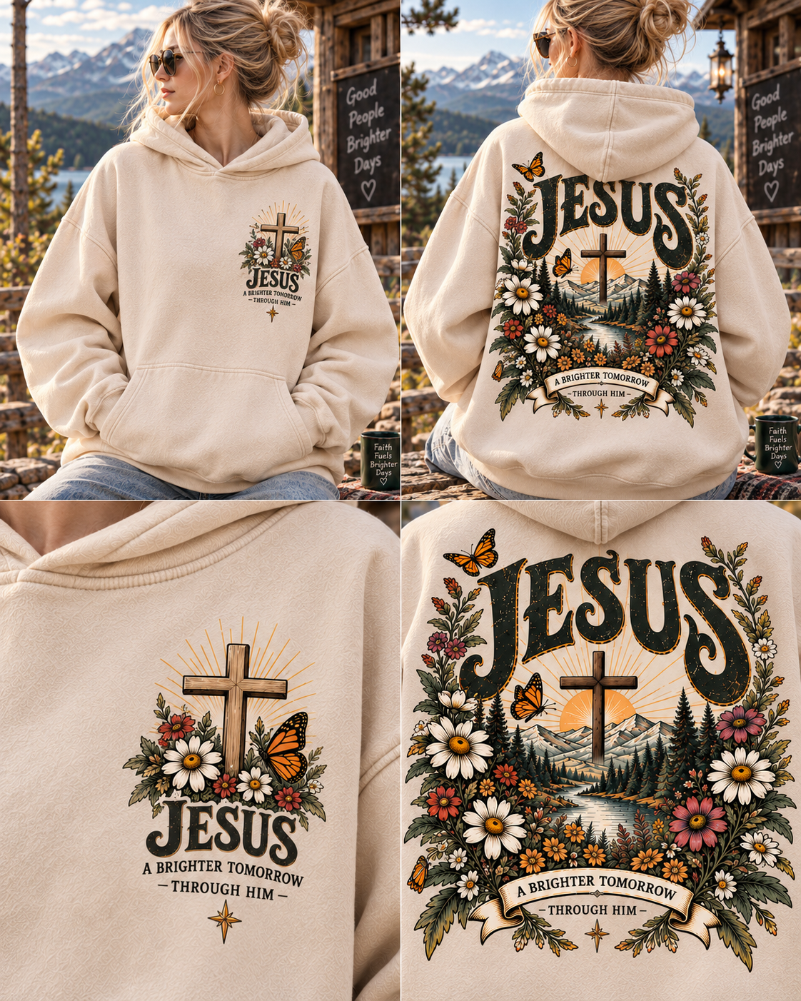 Jesus Vintage Wildflower Hoodie – A Brighter Tomorrow