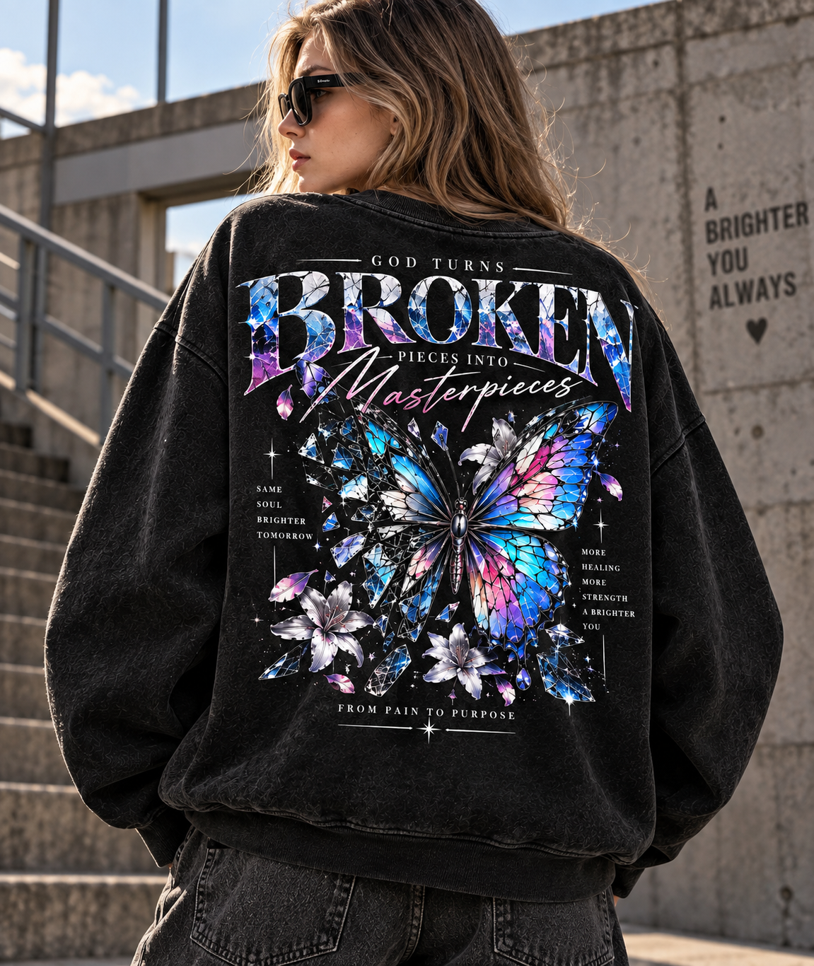 Broken Masterpieces – Butterfly Vintage Sweatshirt
