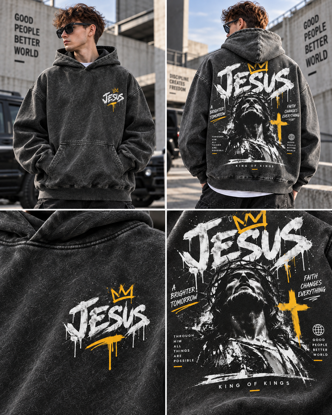 King of Kings Washed Hoodie