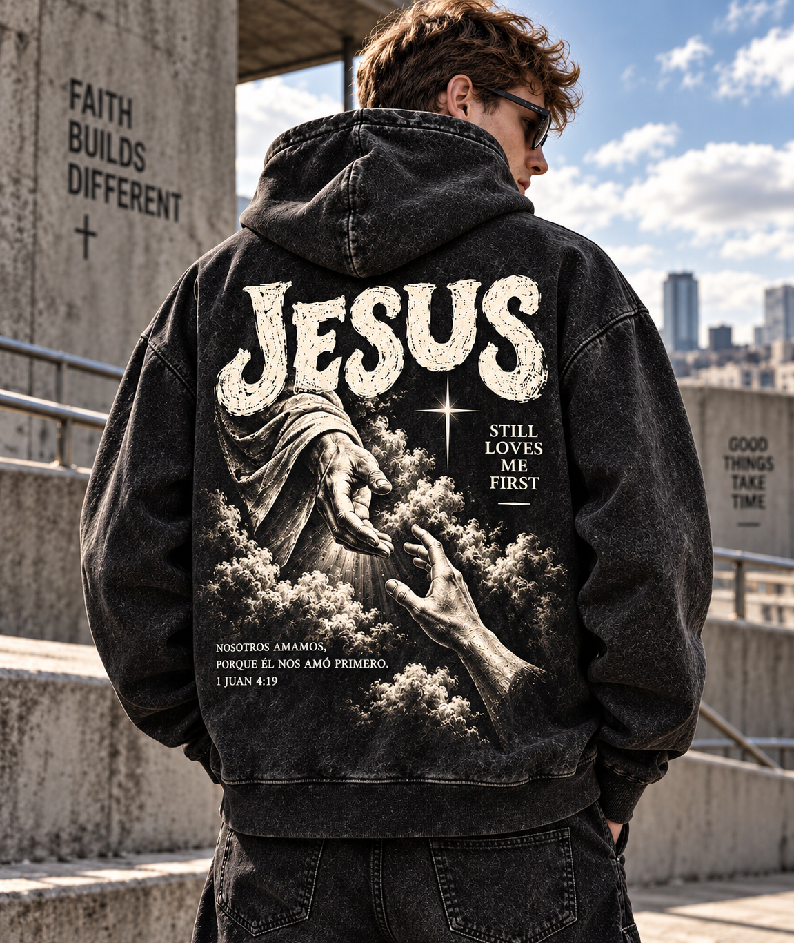 Jesus Still Loves Me First – Vintage Faith Hoodie