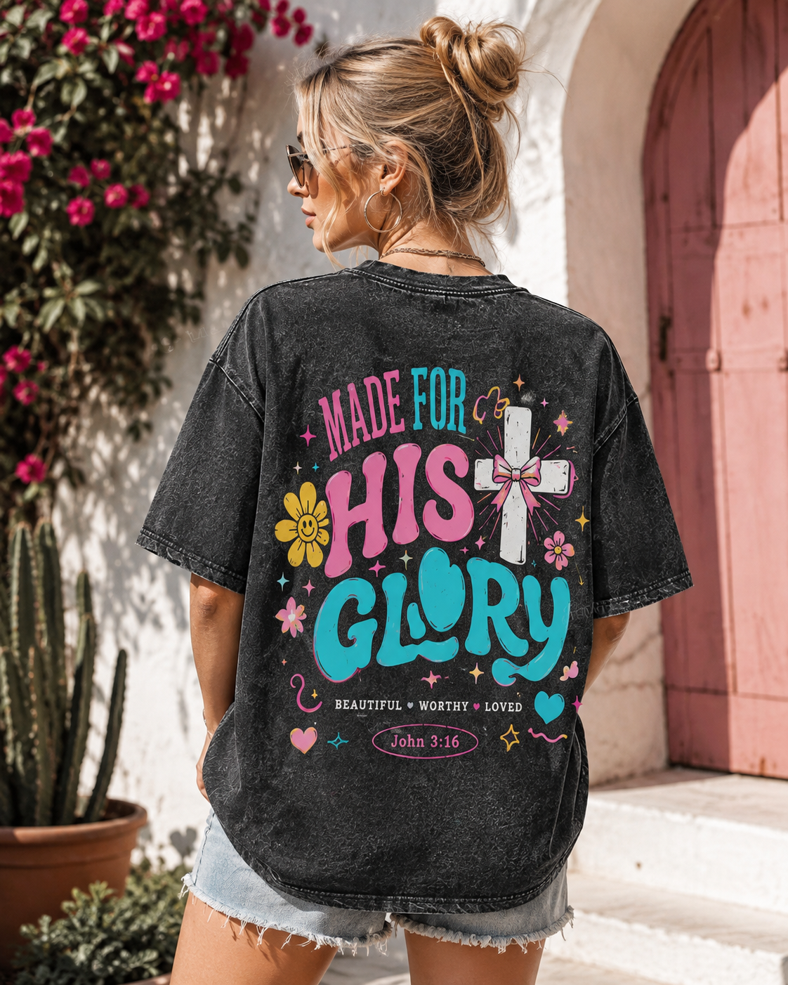 Made For His Glory – Vintage Faith Graphic Tee