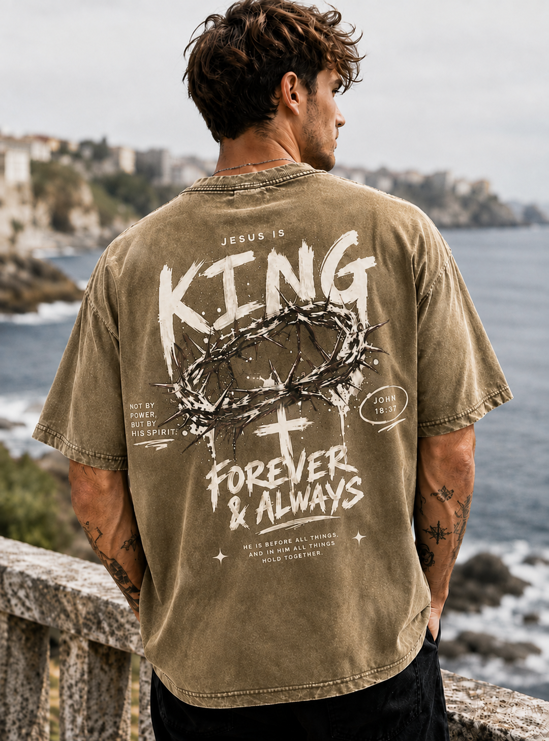 Vintage Faith Graphic T-Shirt – Jesus Is King