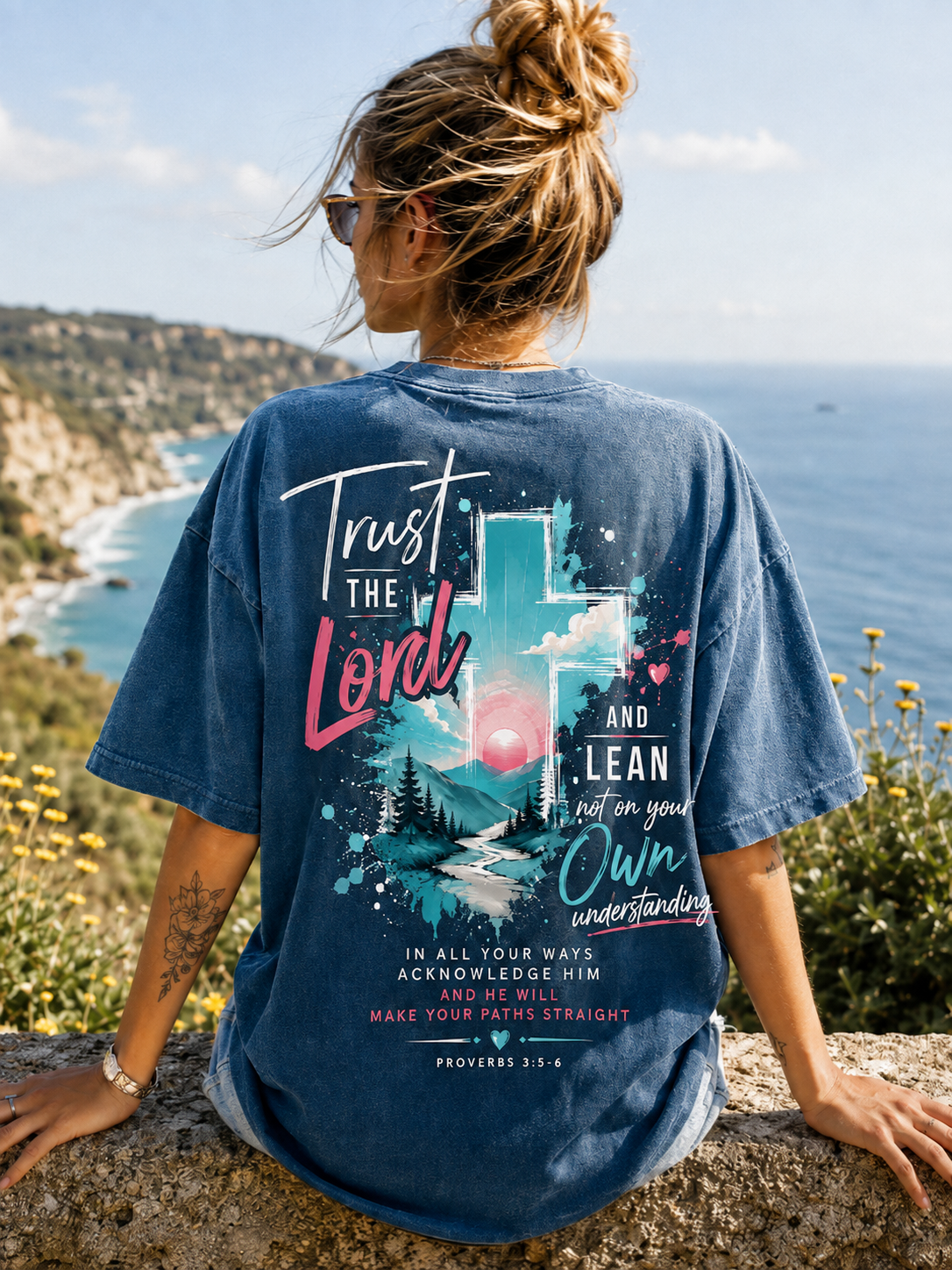 Vintage Faith Graphic T-Shirt – Trust the Lord
