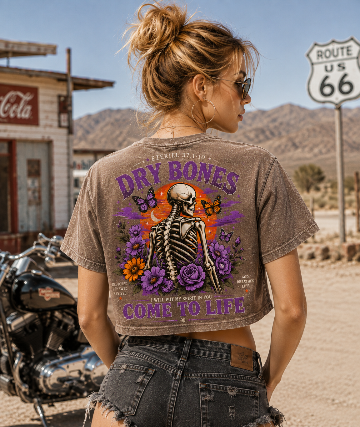 Dry Bones Come to Life – Vintage Graphic Crop Top