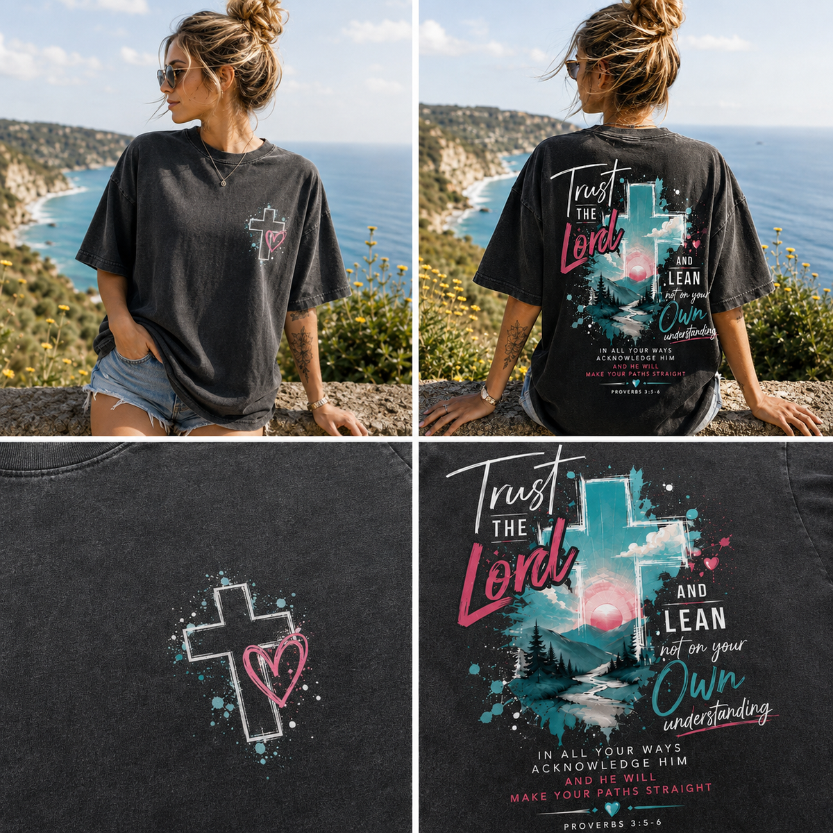 Vintage Faith Graphic T-Shirt – Trust the Lord