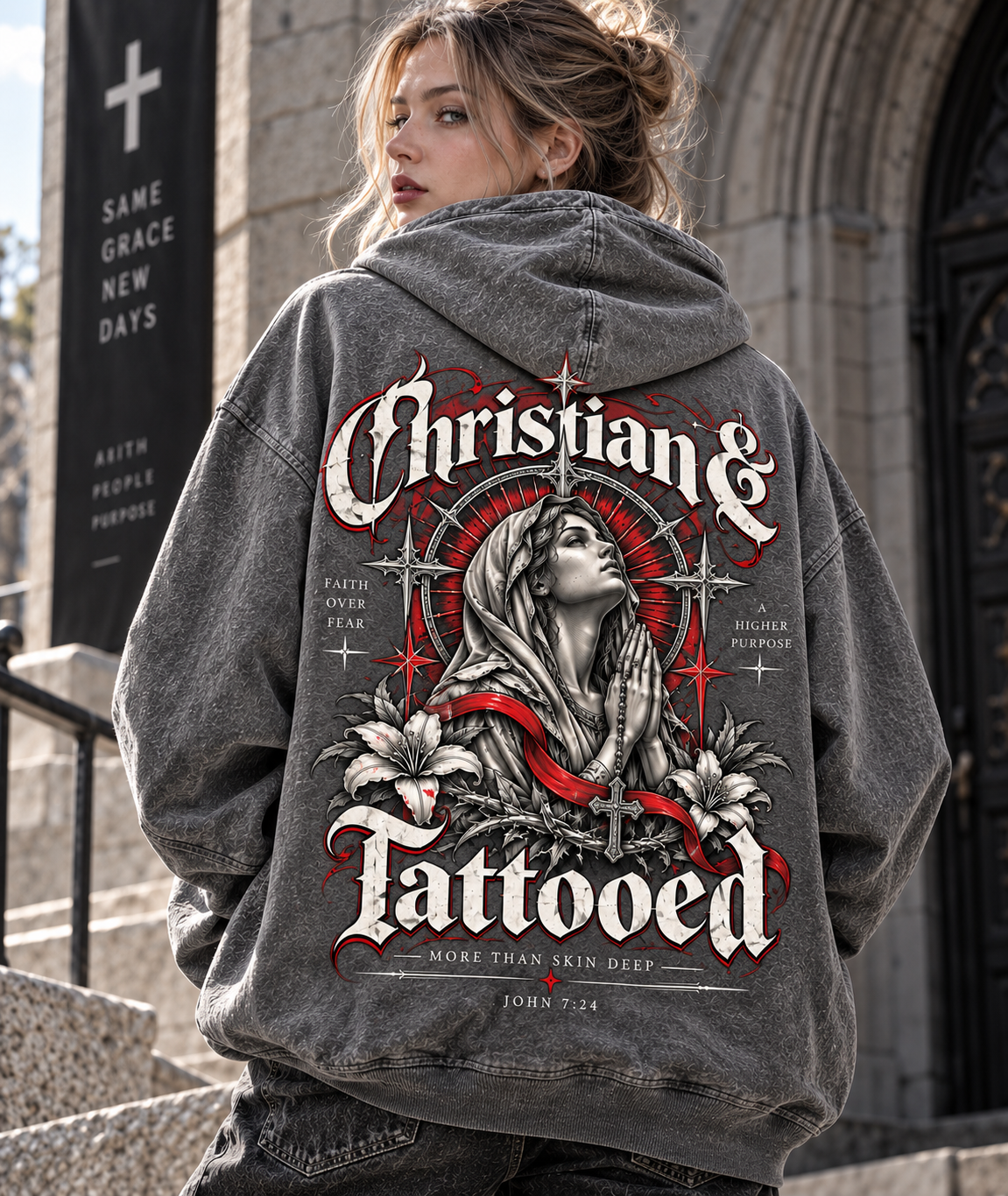 Christian & Tattooed – Vintage Faith Hoodie