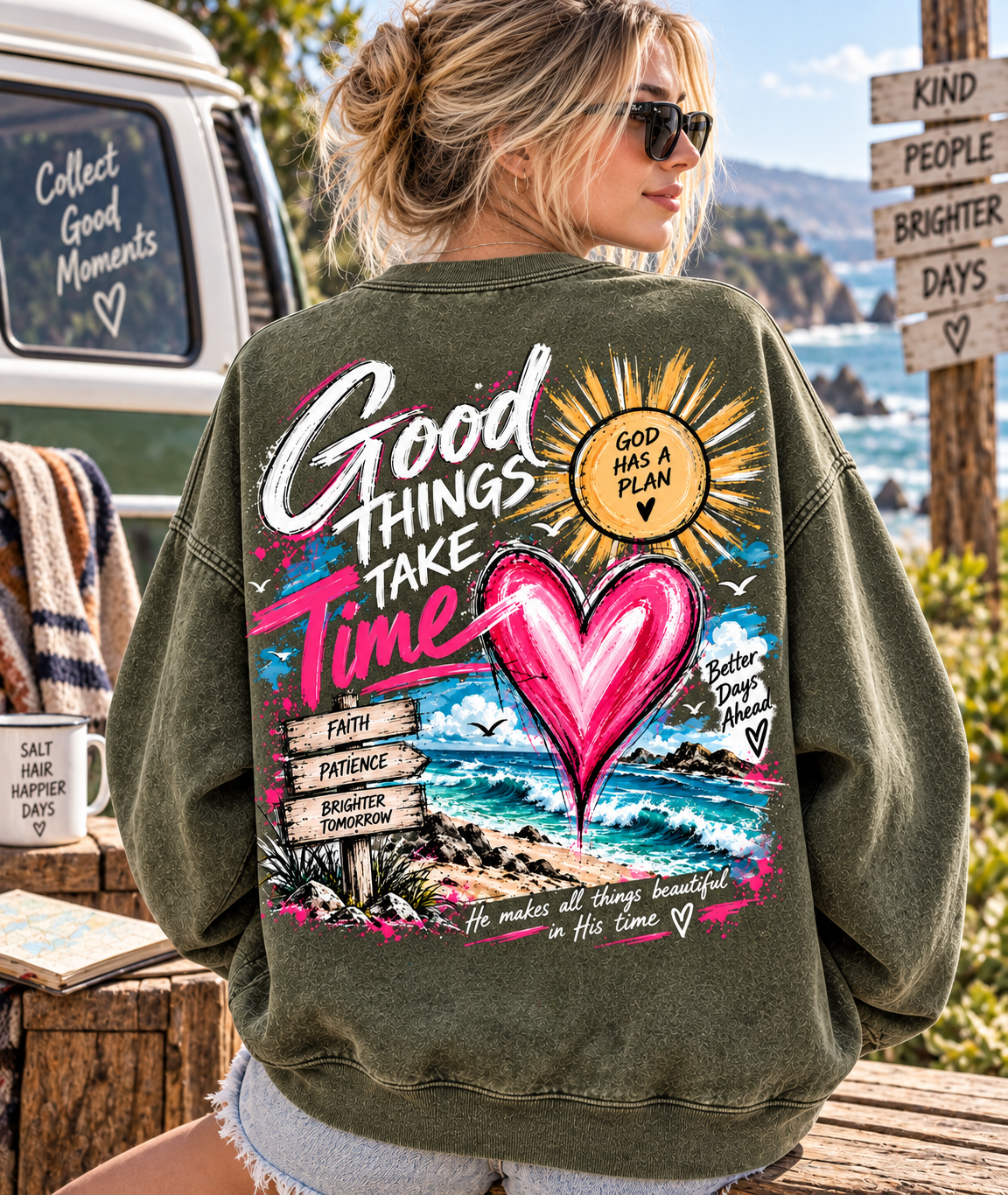 Good Things Take Time – Faith & Hope Vintage Sweatshirt