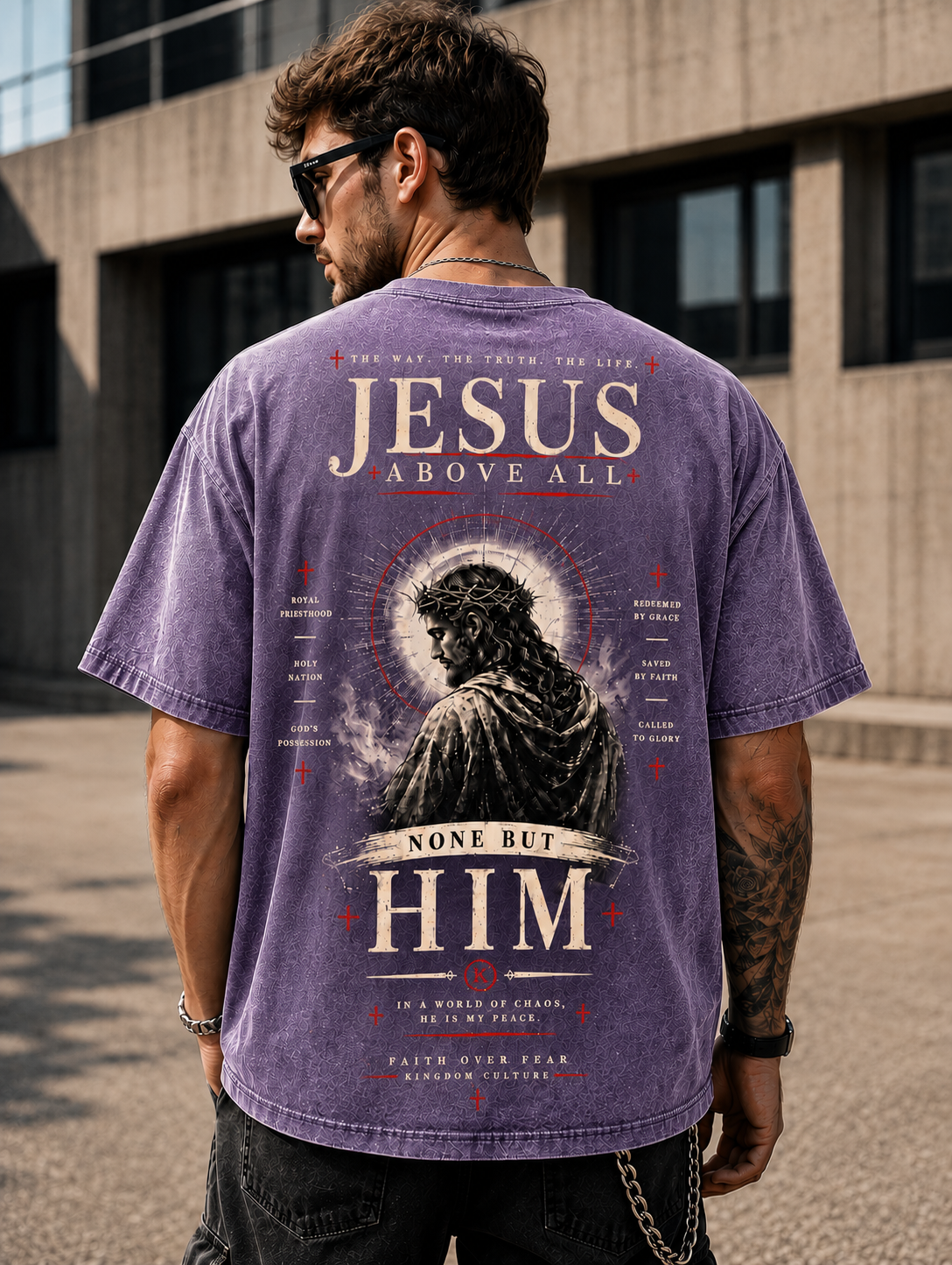 JESUS ABOVE ALL — Vintage Christian T-Shirt