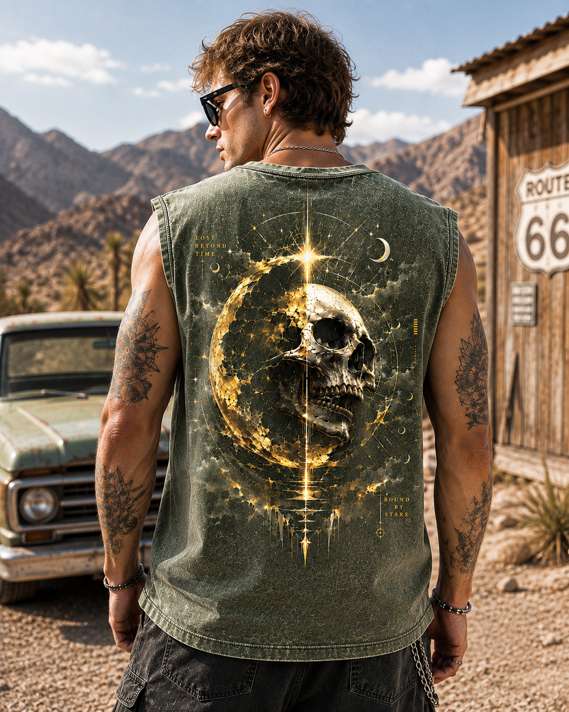 Cosmic Skull Wash Tee — Vintage Streetwear