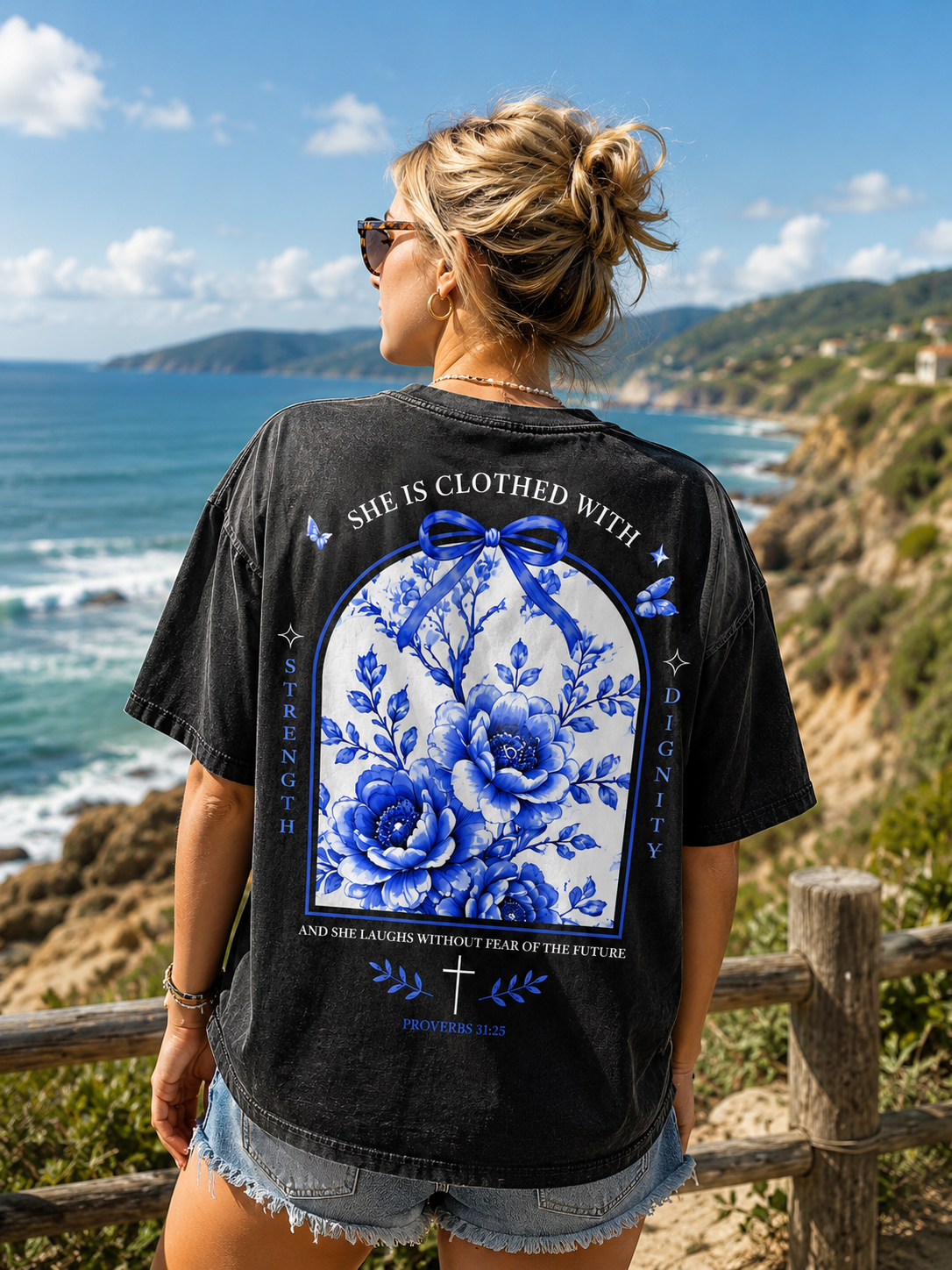 Grace & Strength Vintage Floral Tee