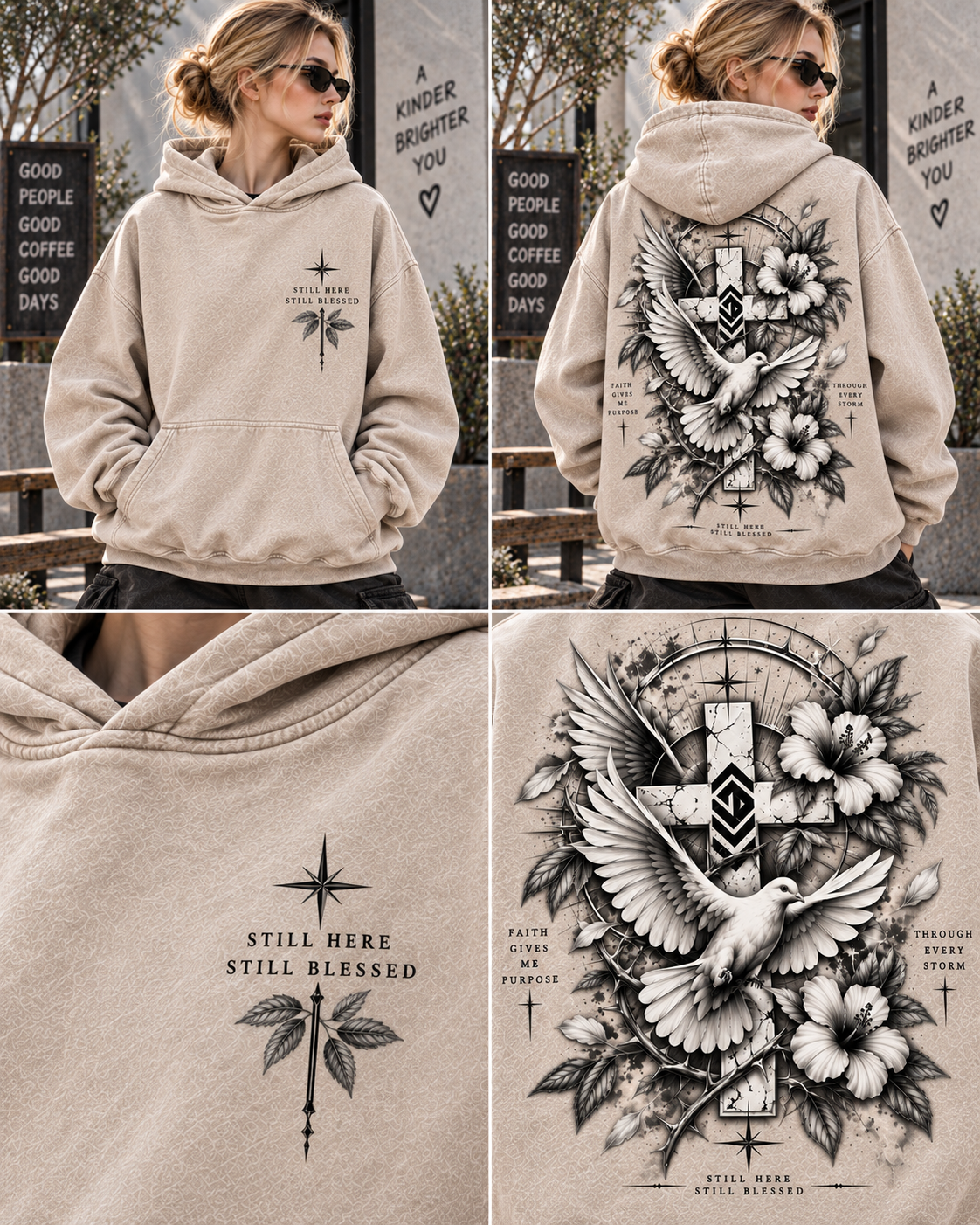 Faith Still Blessed – Vintage Dove Hoodie
