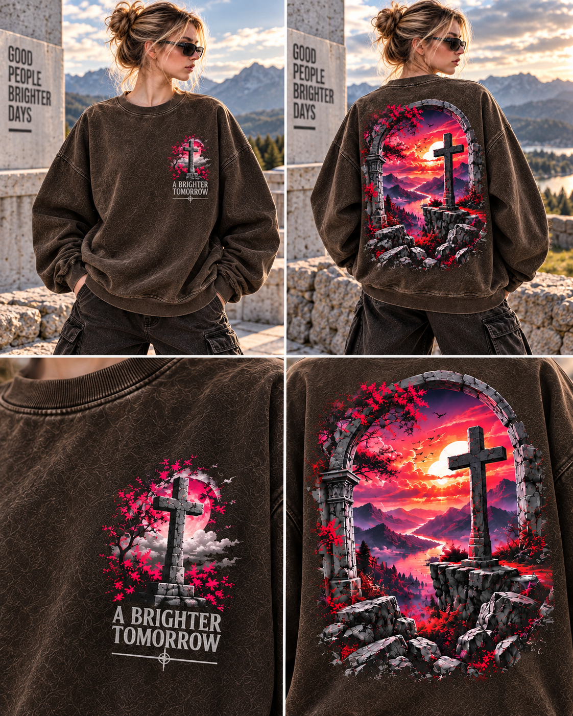 A Brighter Tomorrow – Vintage Cross Sweatshirt