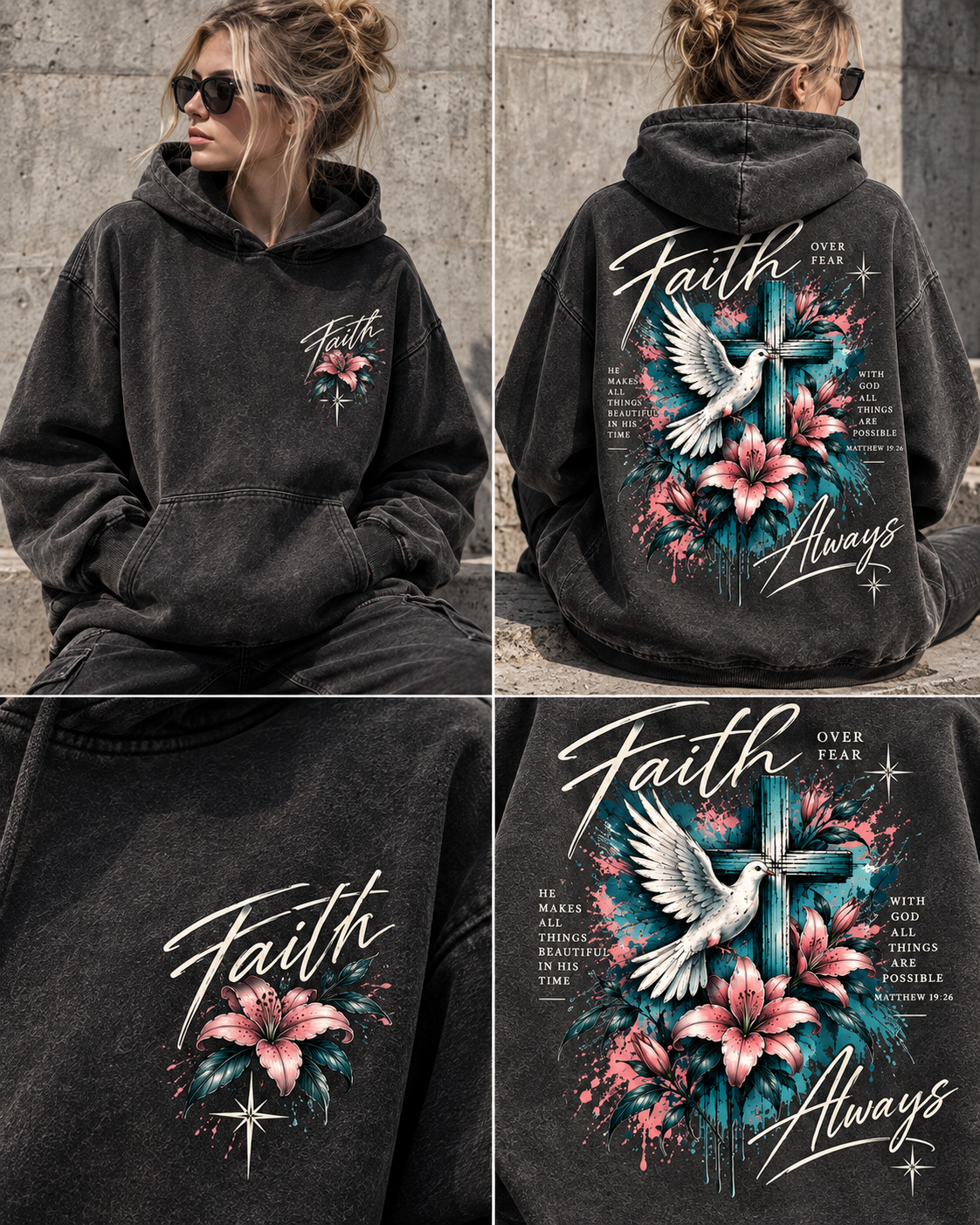 Faith Over Fear Hoodie – Vintage Christian Streetwear