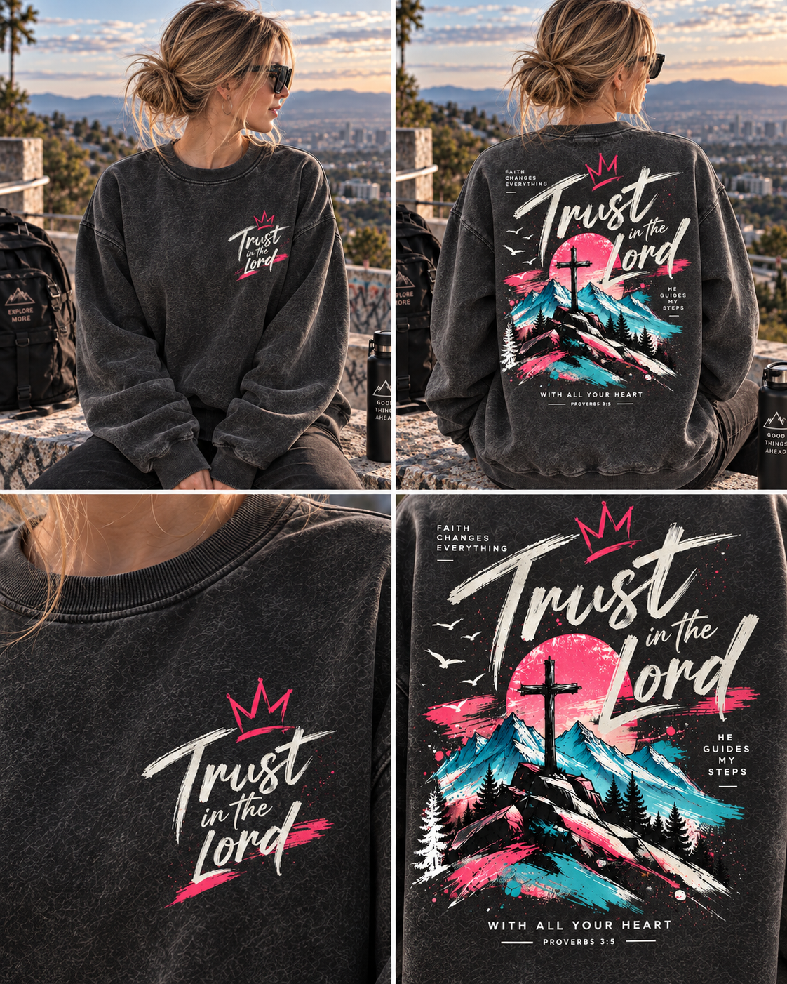 Trust in the Lord – Faith Mountain Vintage Sweatshirt