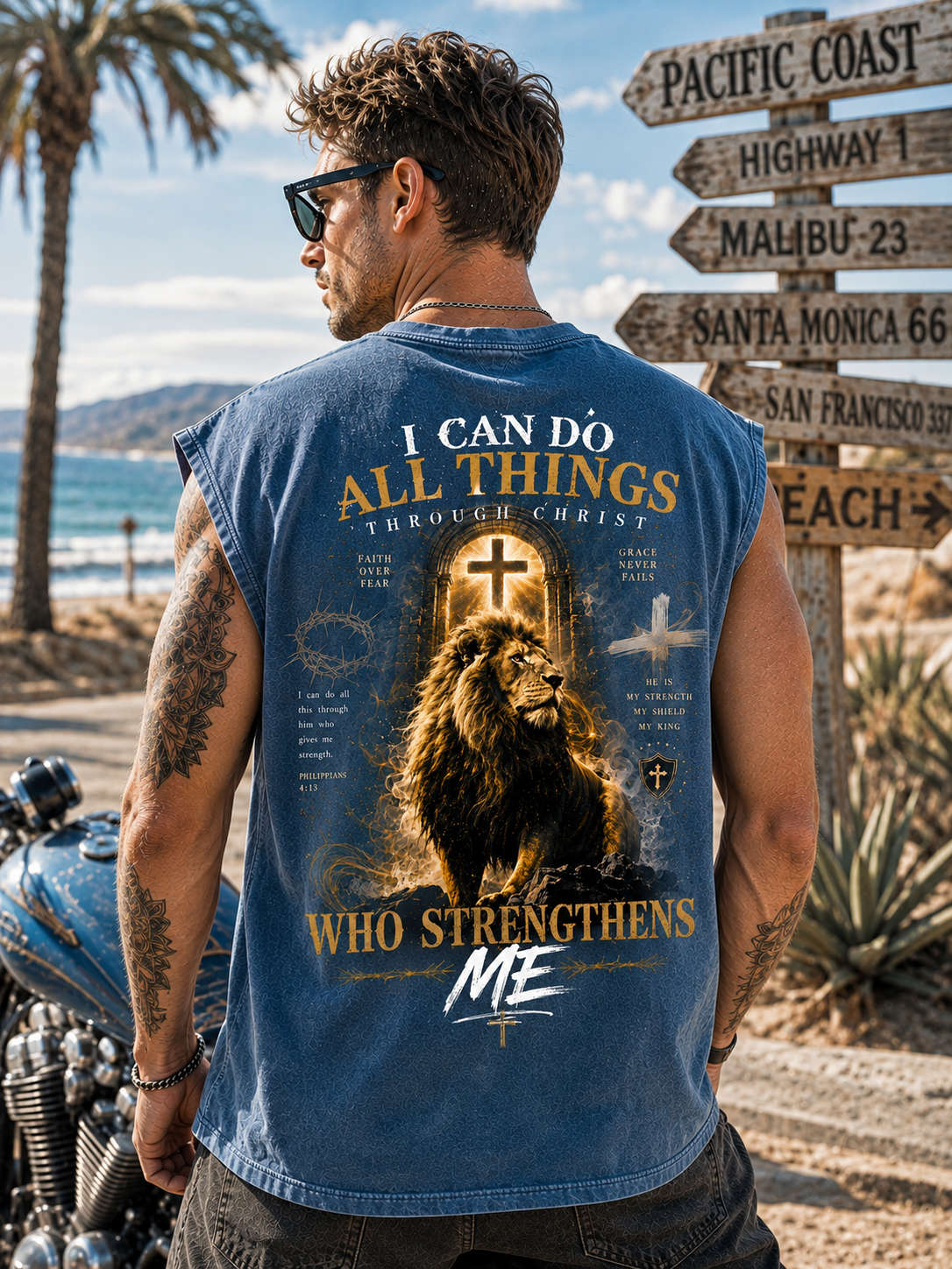 Faith Over Fear Lion Tank
