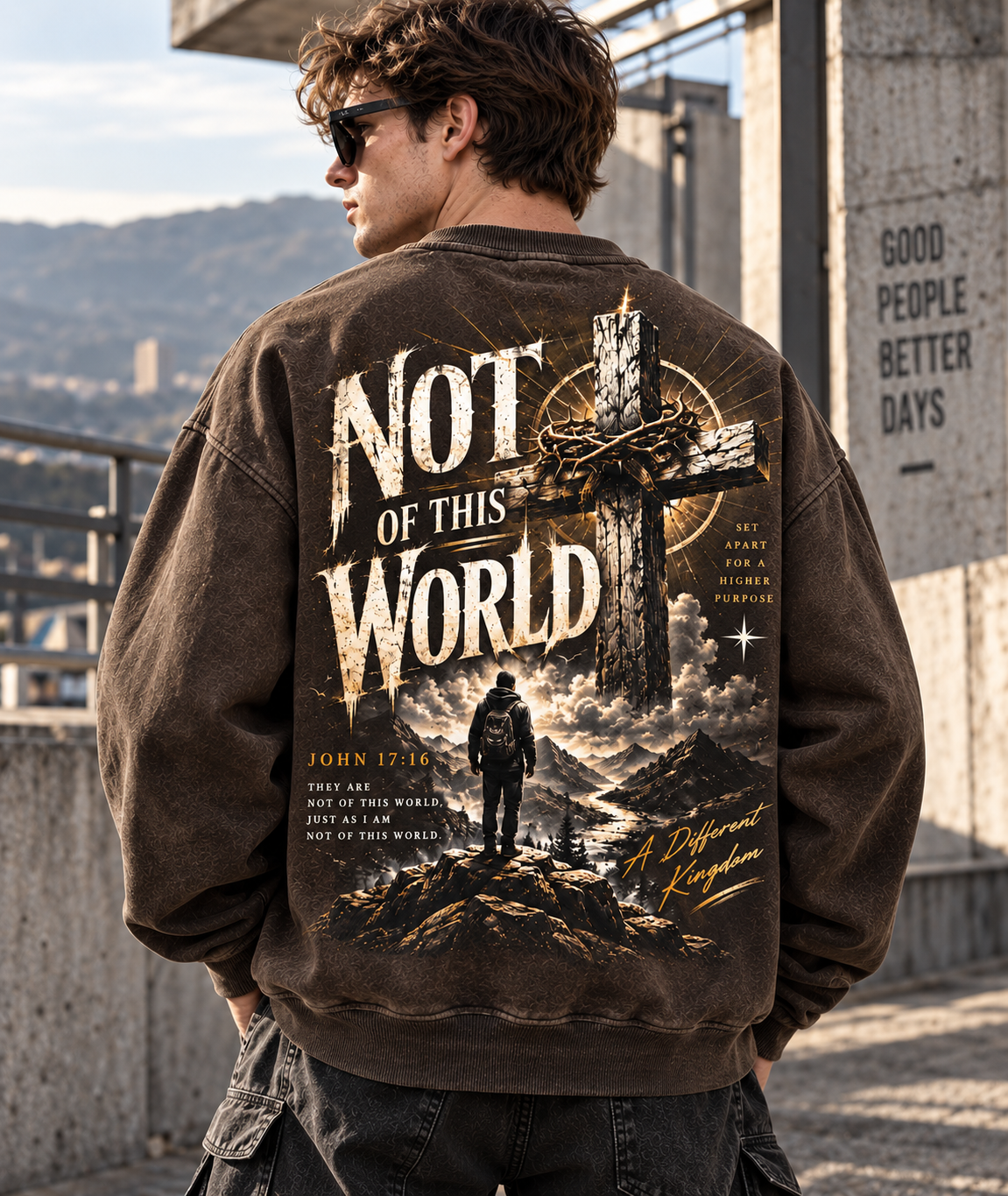 Not of This World – Vintage Faith Sweatshirt