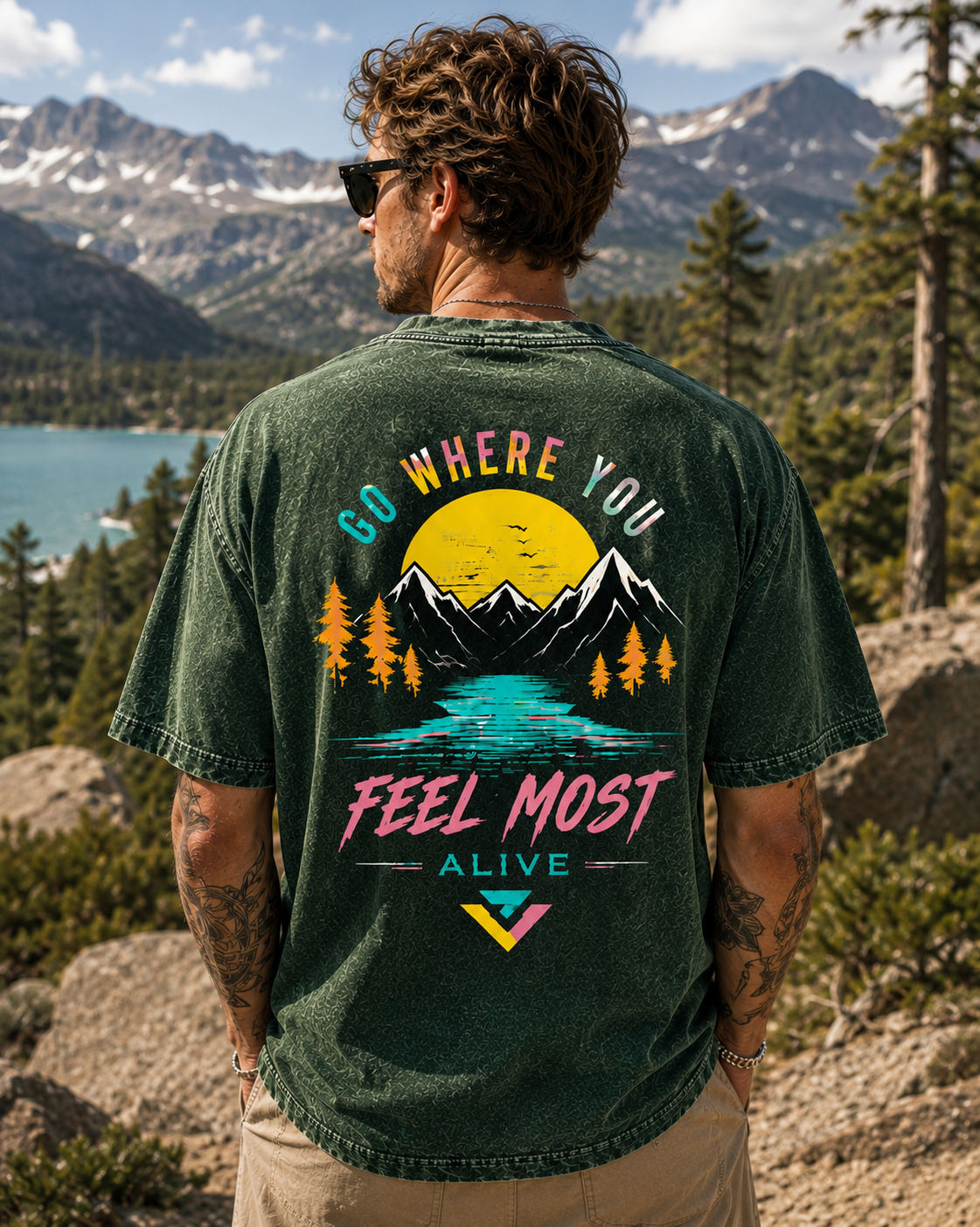 Vintage Mountain Adventure T-Shirt – Go Where You Feel Most Alive