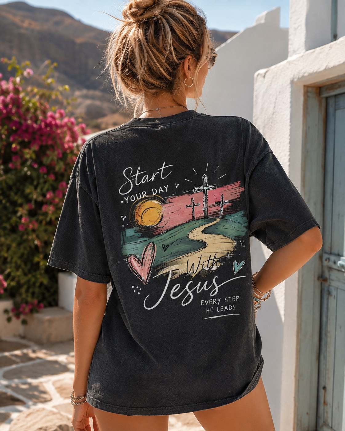 Vintage Jesus Graphic T-Shirt – Faith & Love
