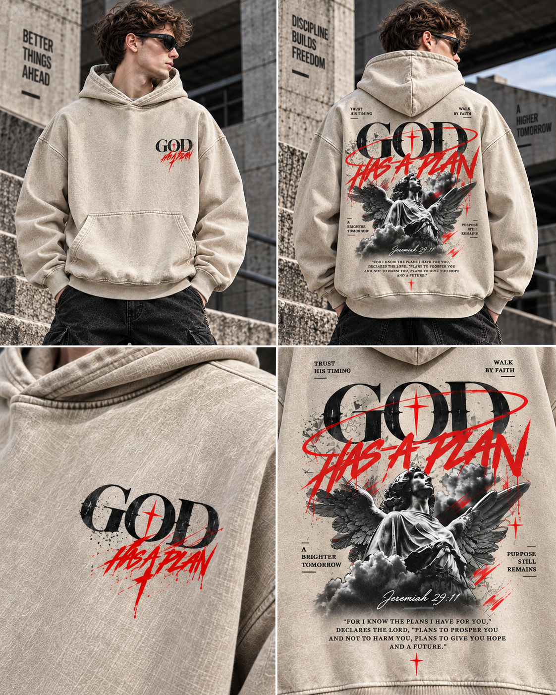 God Has A Plan – Vintage Faith Hoodie