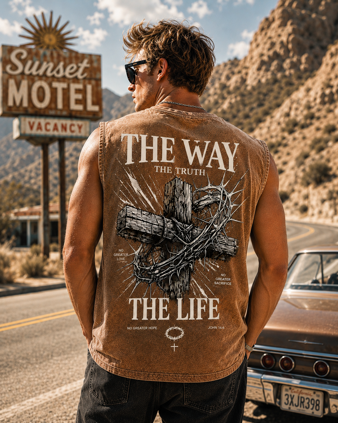 Washed Black “The Way, The Truth, The Life” Tank Top
