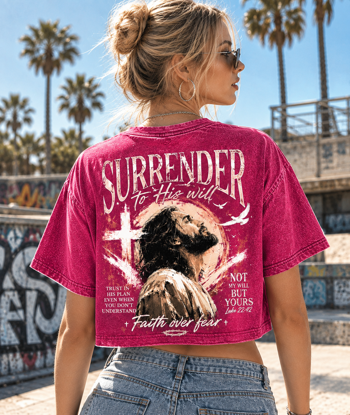 Faith Over Fear Crop Top – Vintage Christian Tee
