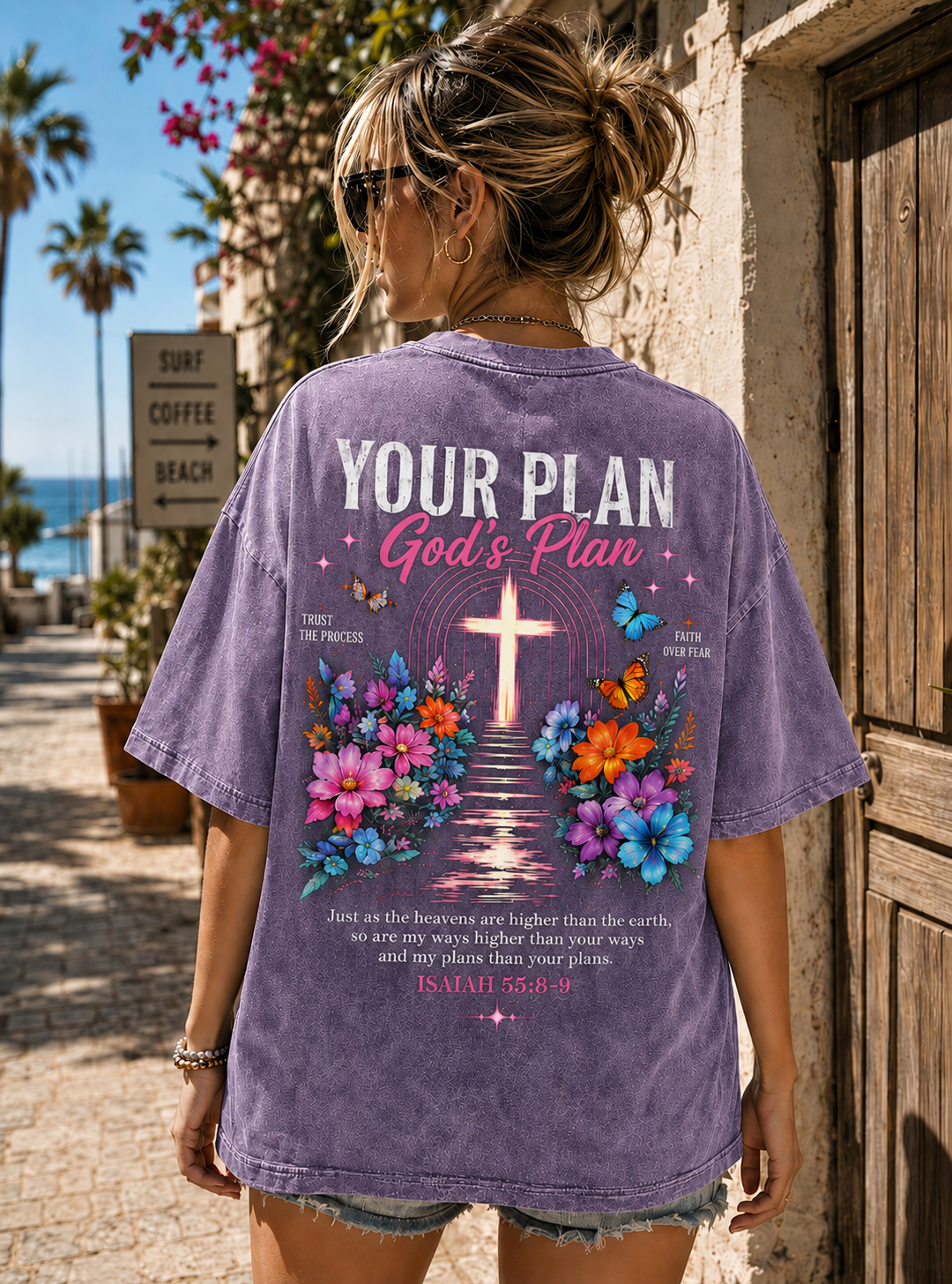 God’s Plan Vintage Graphic Tee – Faith & Cross