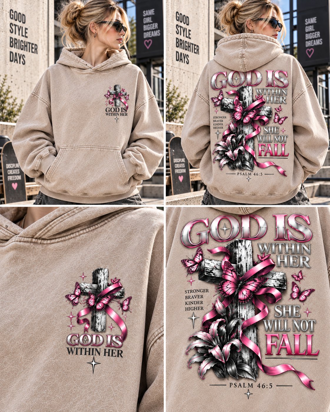 God Is Within Her – Vintage Faith Hoodie