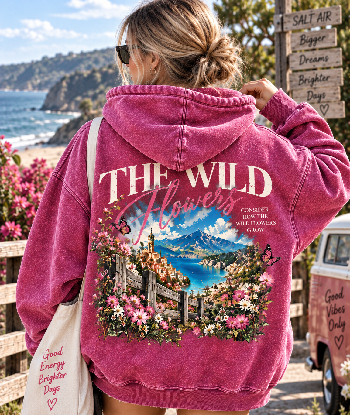 The Wild Flowers Vintage Wash Hoodie