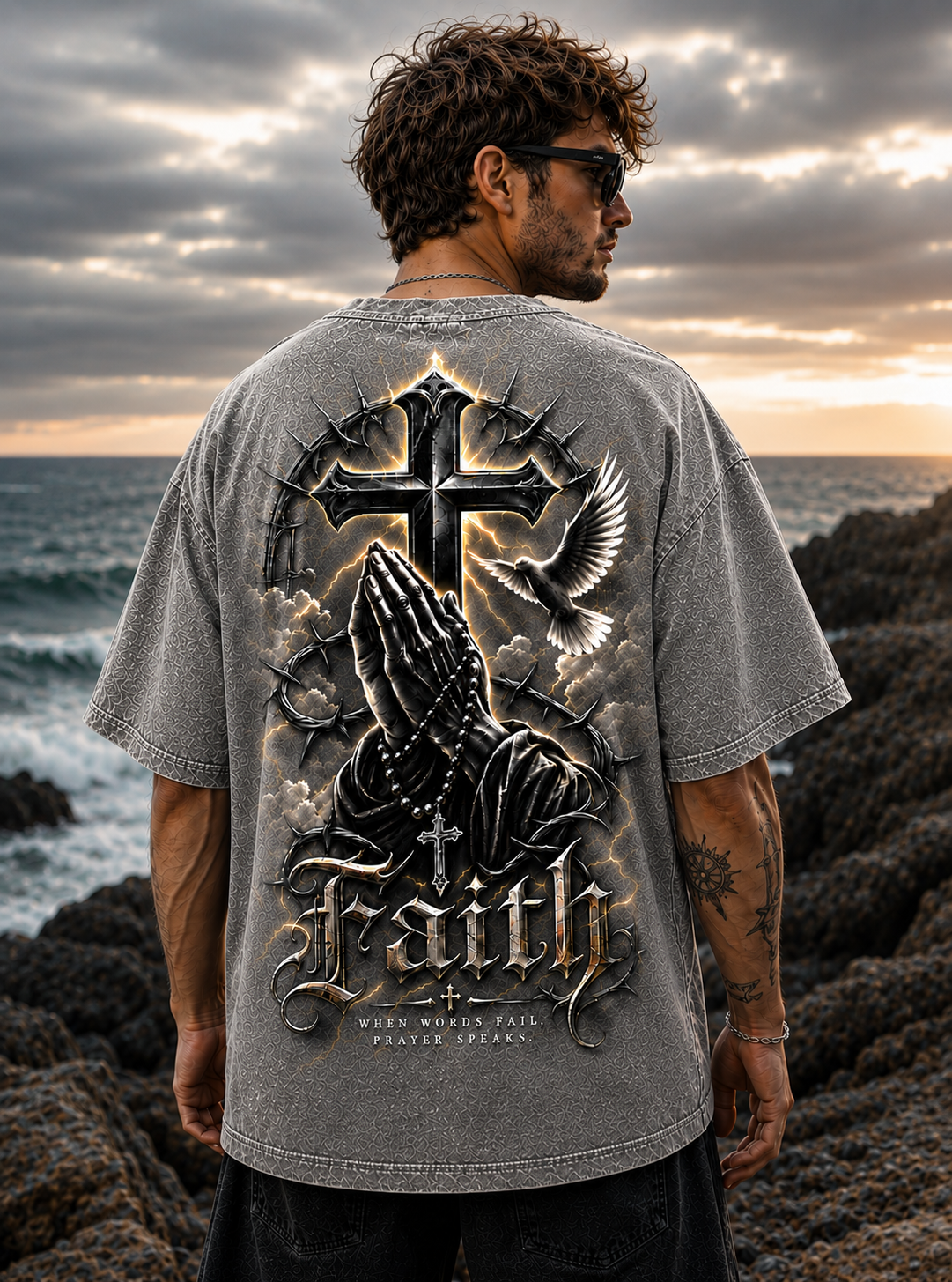 Faith Over Fear Vintage Graphic Tee