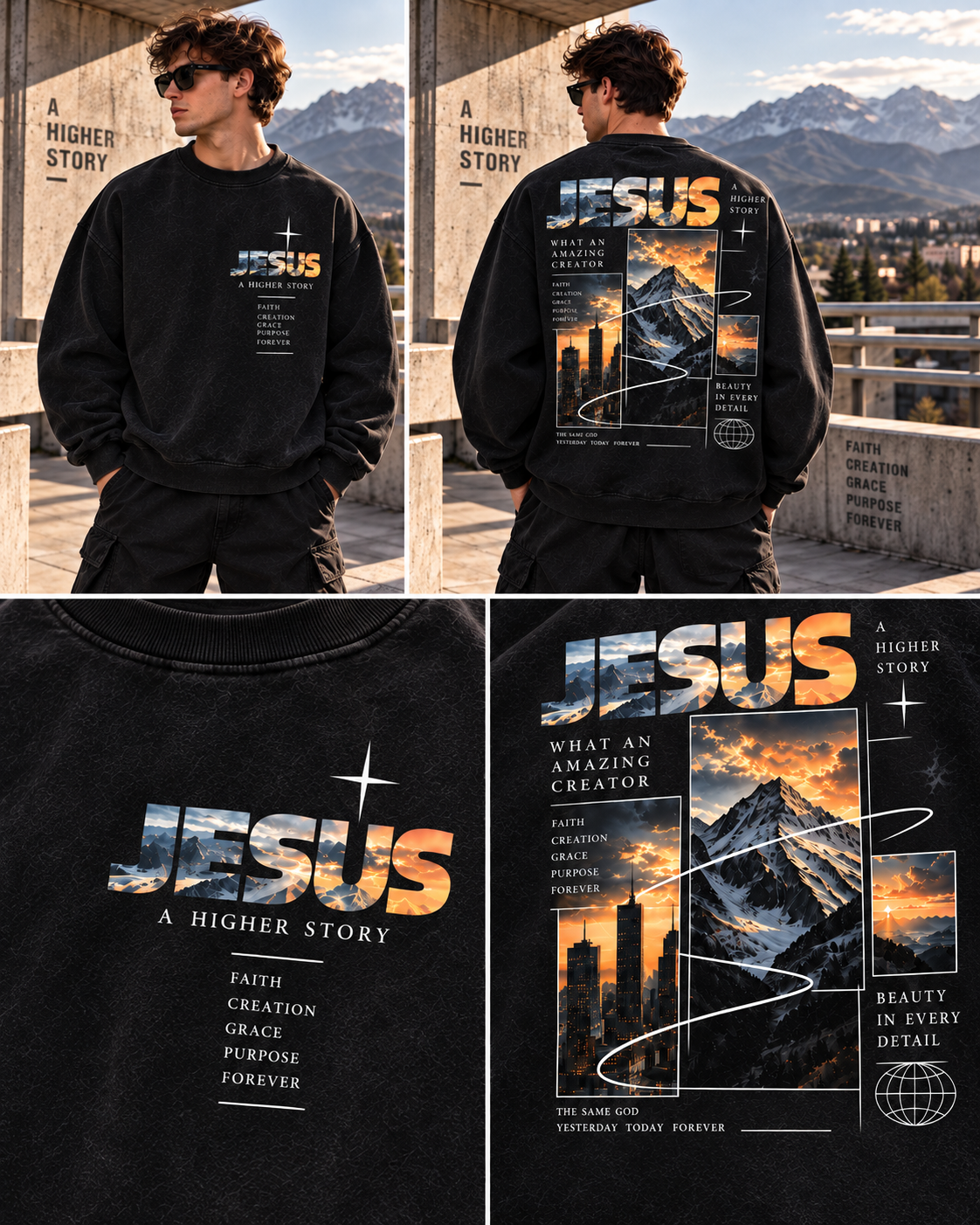 JESUS Higher Story Vintage Sweatshirt