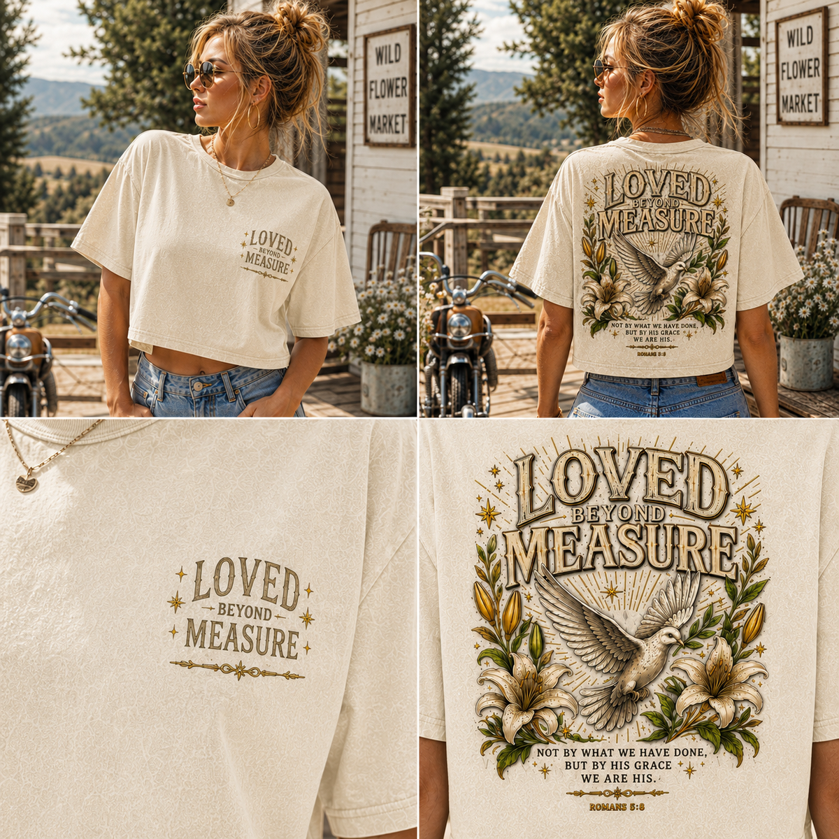 Loved Beyond Measure – Vintage Grace Crop Top