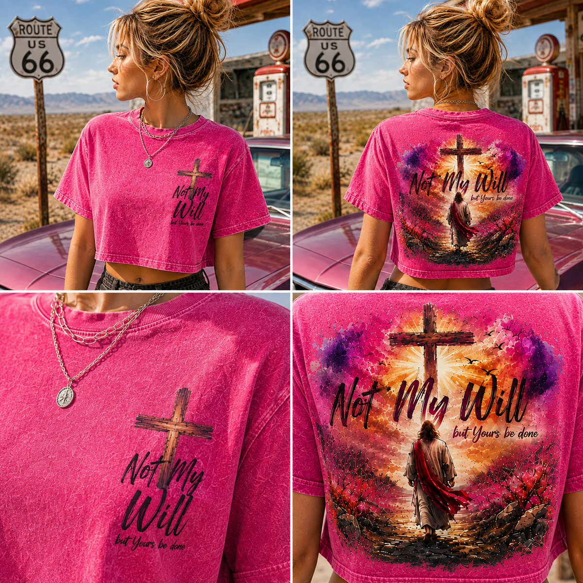 Not My Will – Faith Vintage Crop Top