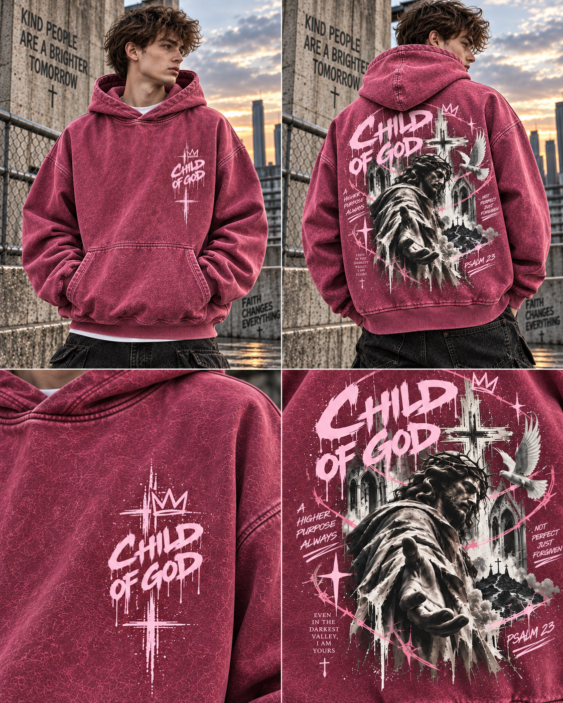 Child of God Vintage Hoodie – Faith Graphic