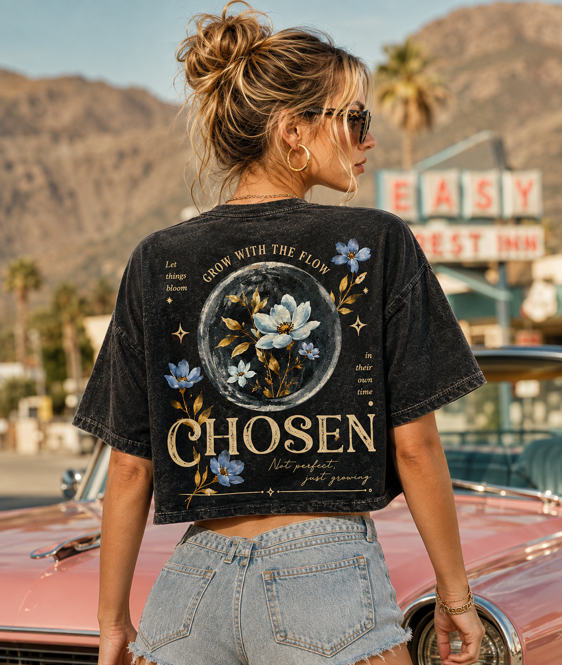 CHOSEN – Vintage Floral Crop Top