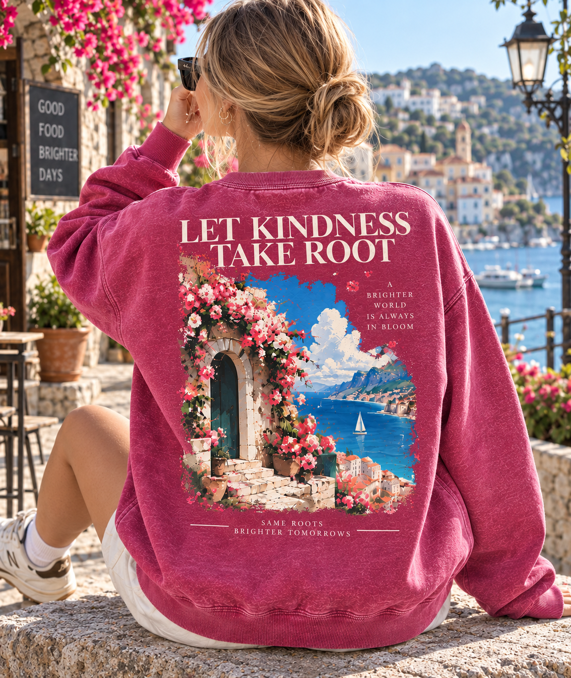 Let Kindness Take Root – Vintage Floral Sweatshirt