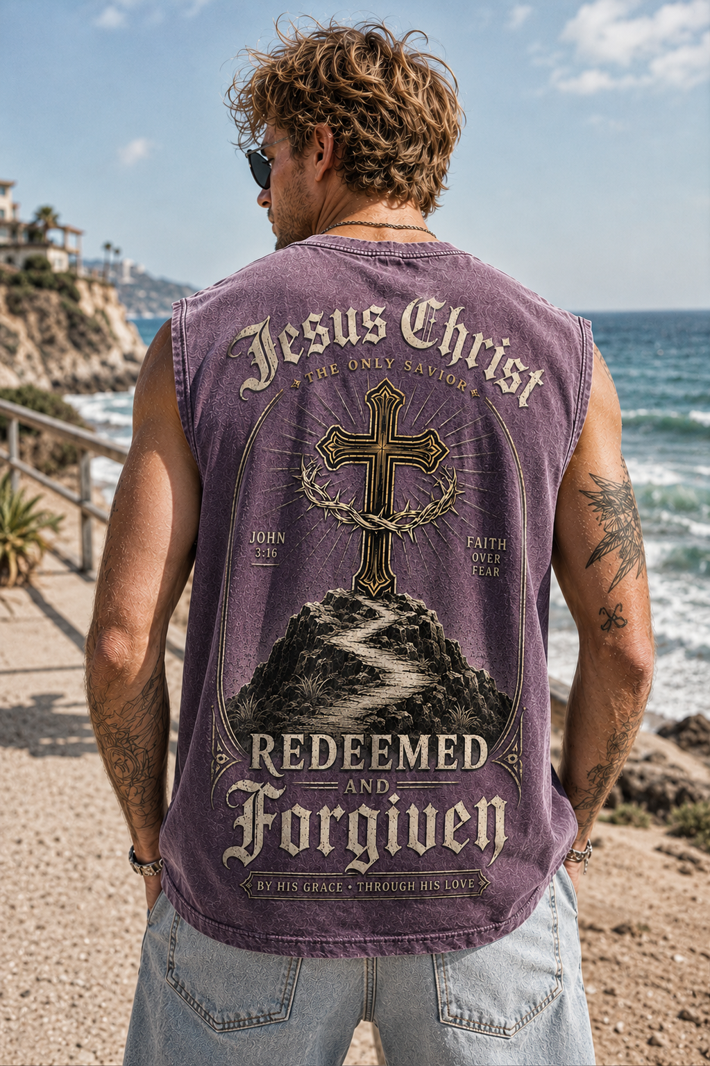 Washed Faith — Redeemed & Forgiven Muscle Tee