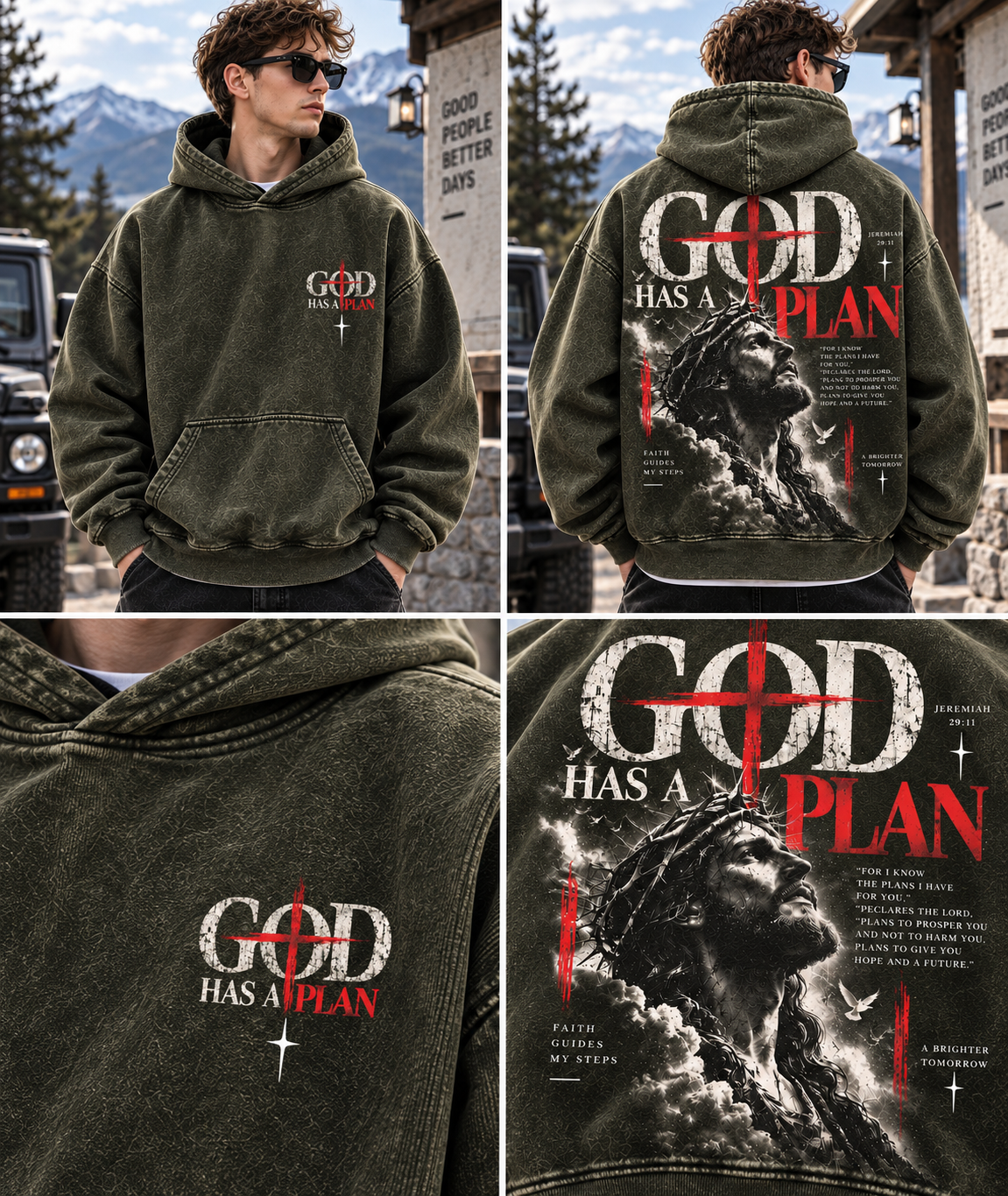 GOD Has a Plan – Vintage Faith Hoodie
