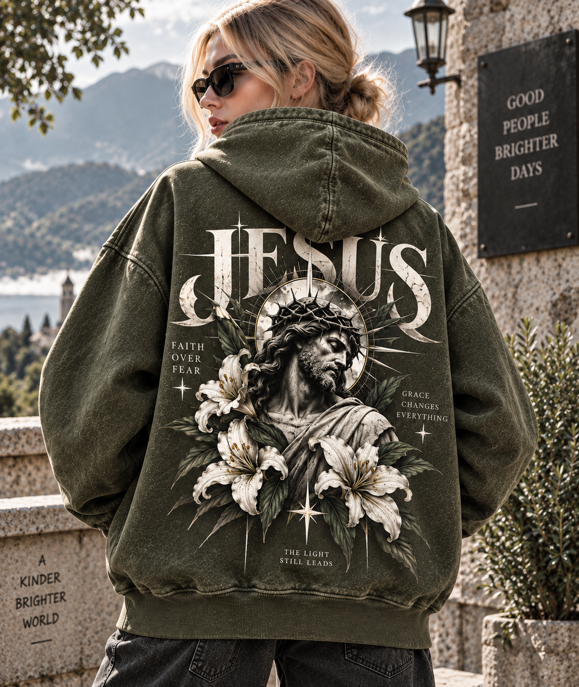 JESUS Faith Over Fear Vintage Hoodie