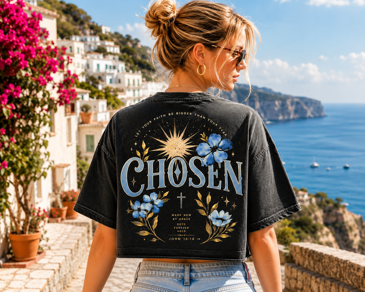 CHOSEN Faith Vintage Crop Top