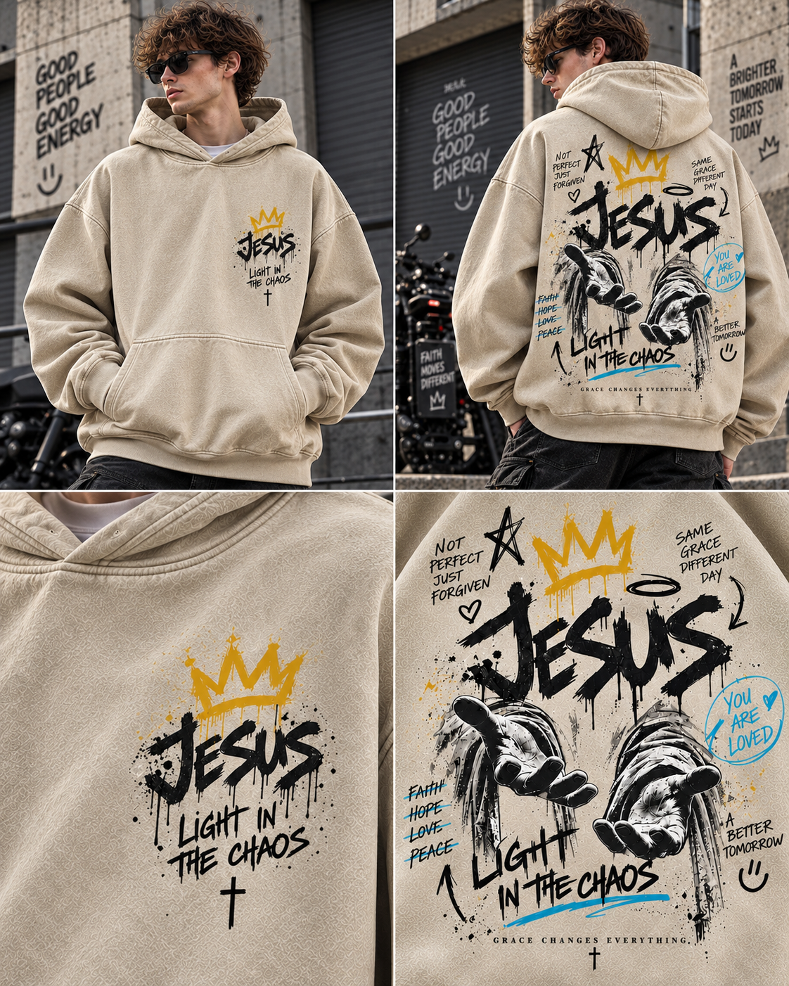 Jesus Light in the Chaos Hoodie